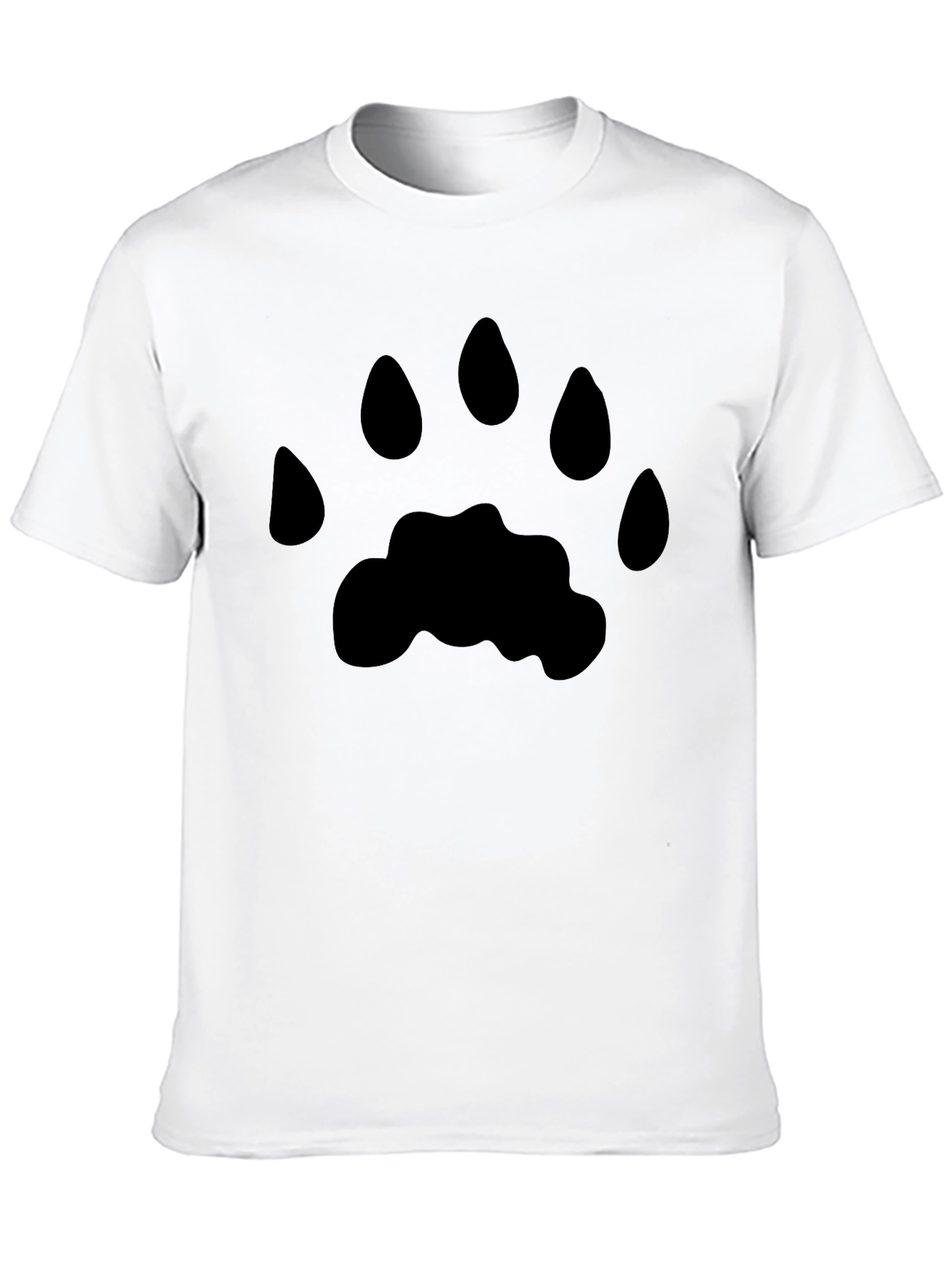 Bear Paw Print Graphic T-Shirt - Casual Comfort
