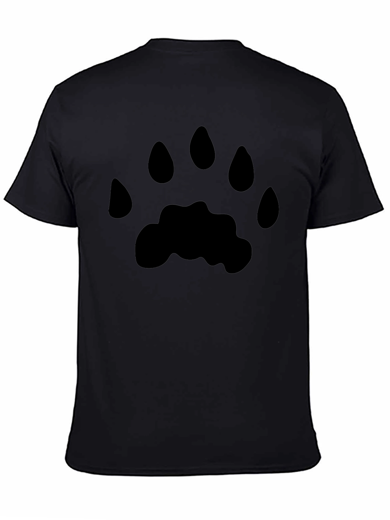 Bear Paw Print Graphic T-Shirt - Casual Comfort