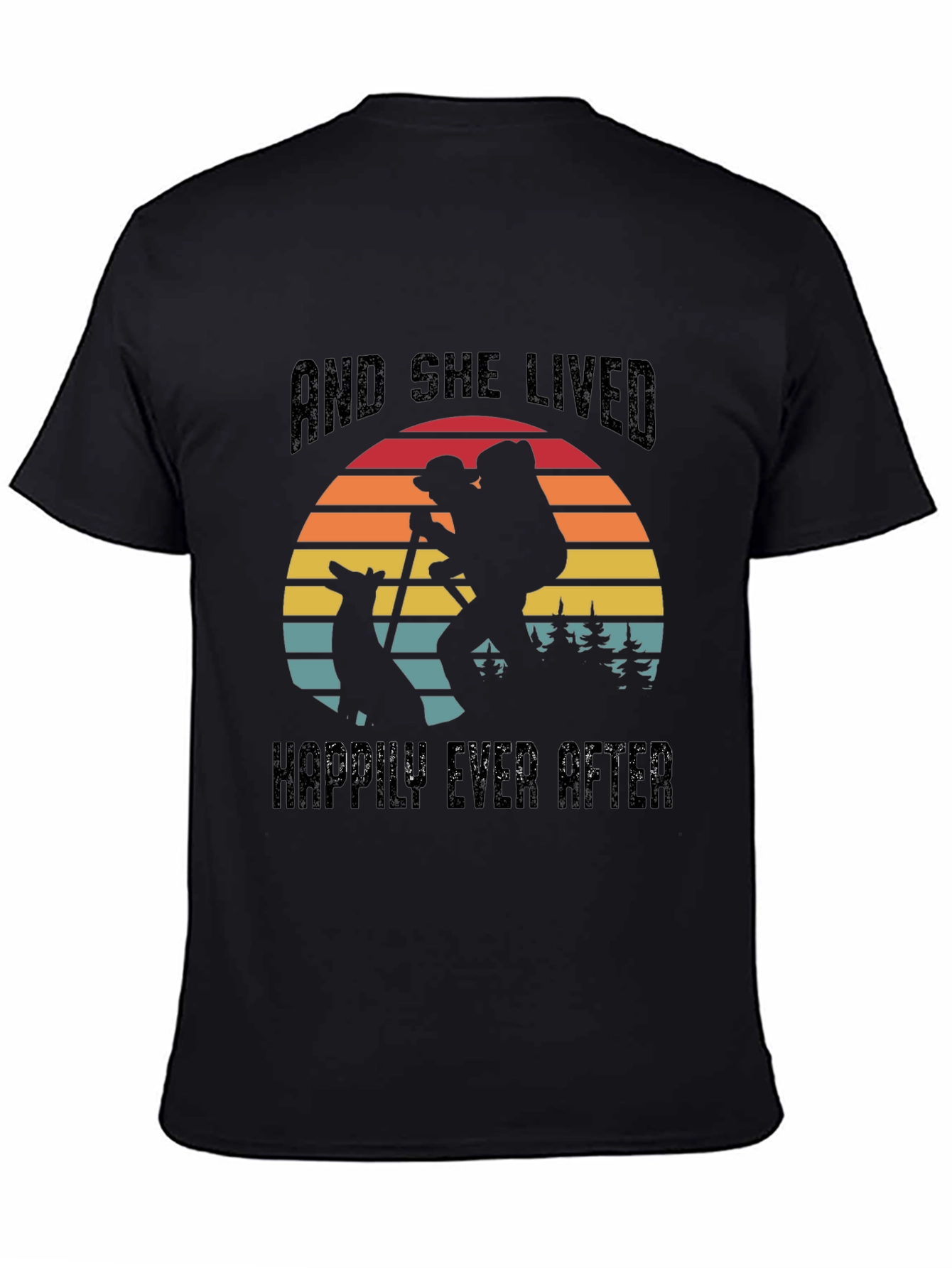 She Lived Happily Ever After Hiking T-Shirt