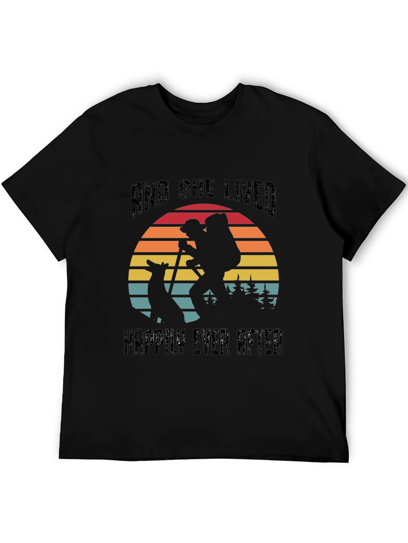 She Lived Happily Ever After Hiking T-Shirt