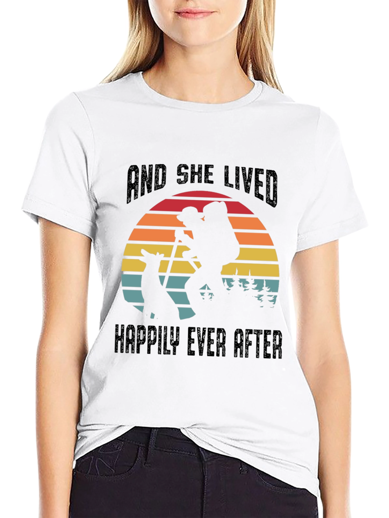 She Lived Happily Ever After Hiking T-Shirt