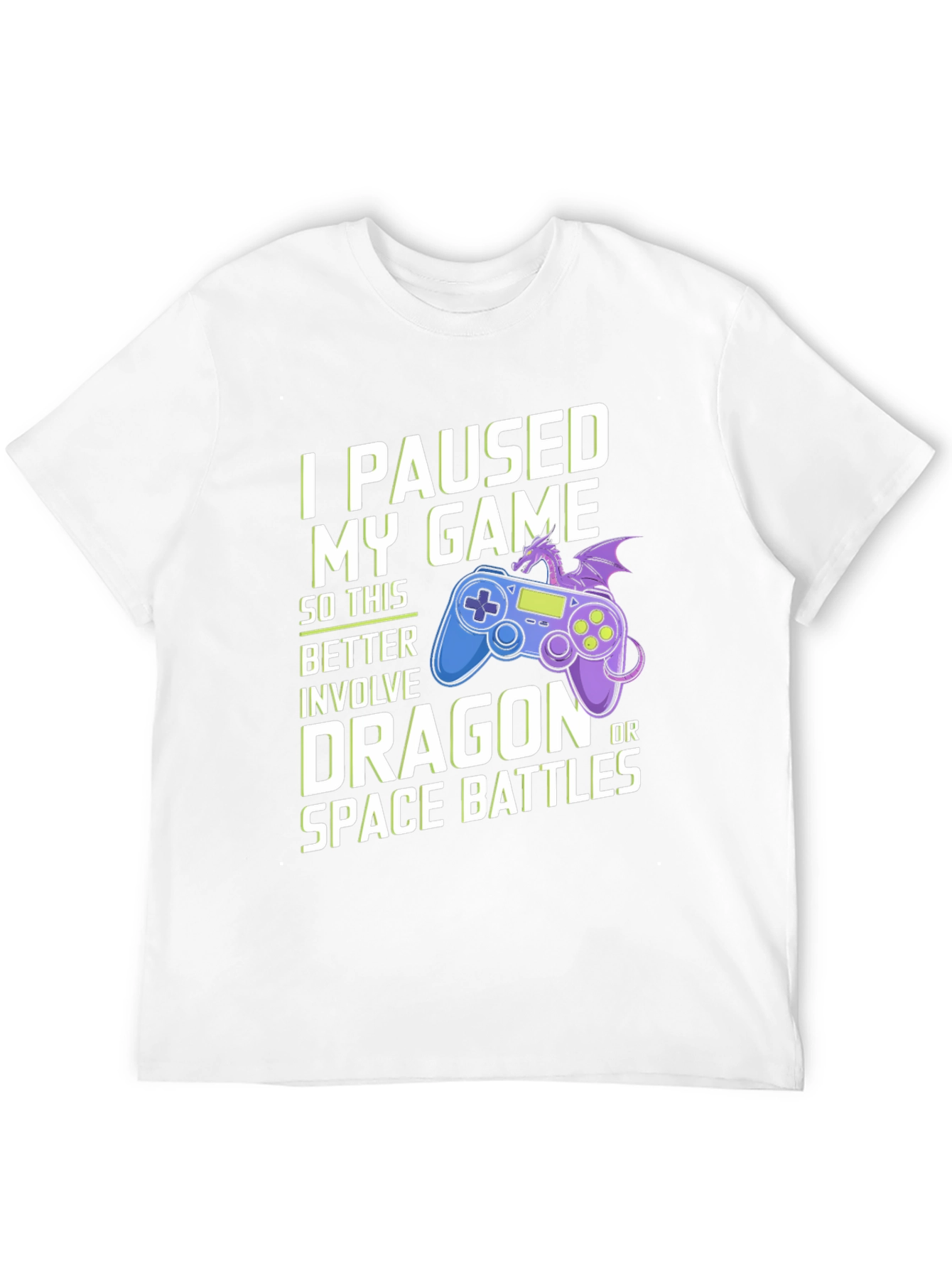 Gamer T-Shirt - Dragon or Space Battle Tee