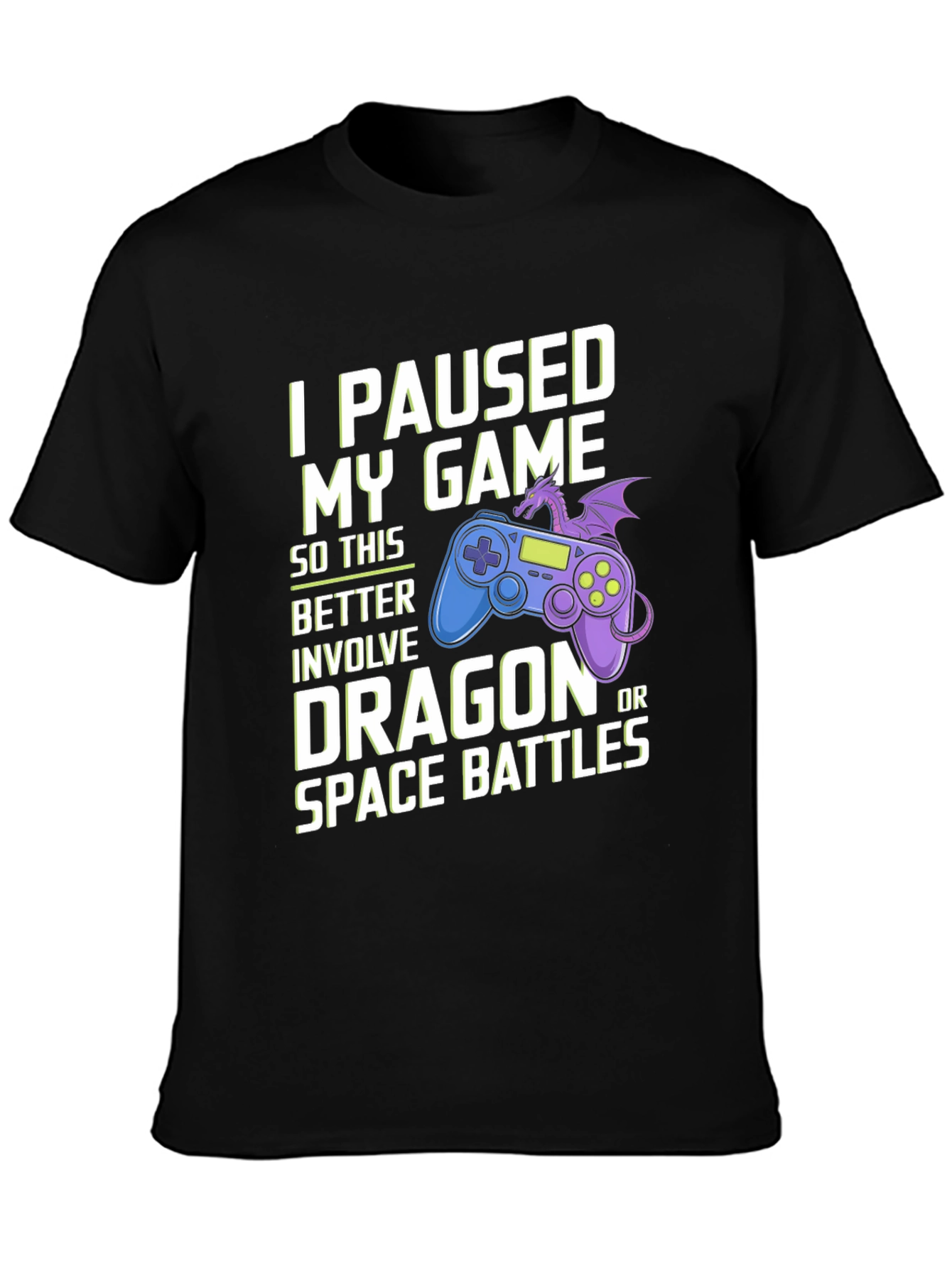 Gamer T-Shirt - Dragon or Space Battle Tee