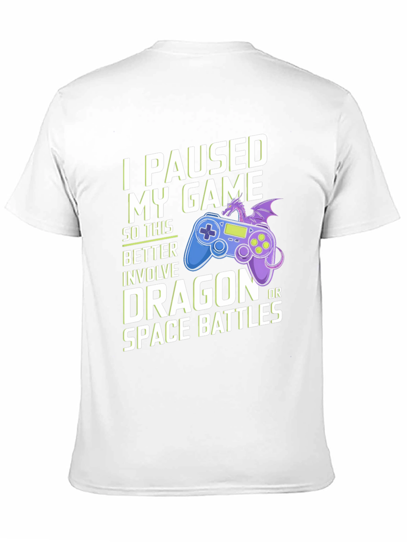 Gamer T-Shirt - Dragon or Space Battle Tee