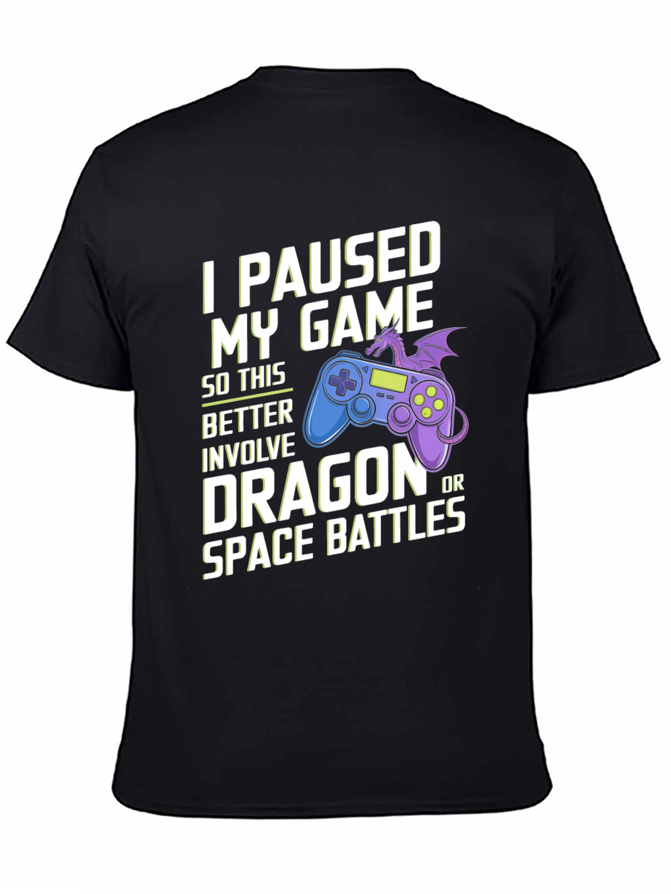 Gamer T-Shirt - Dragon or Space Battle Tee