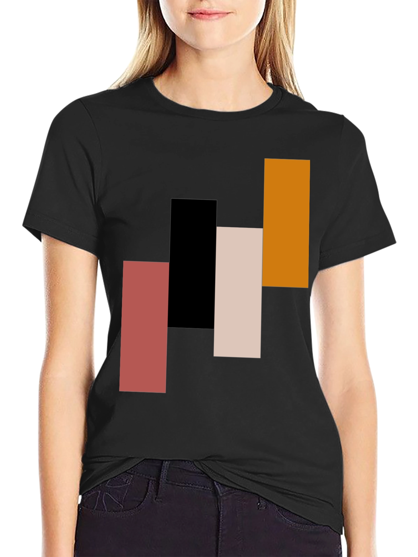 Modern Abstract Geometric Rectangle T-Shirt
