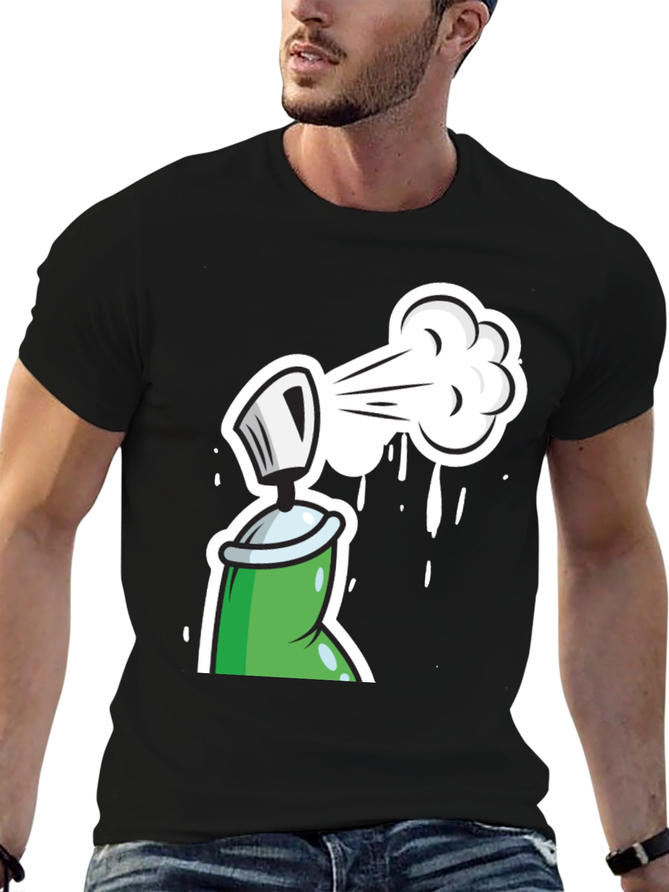 Spray Paint Graphic Tee - Fun & Creative Design