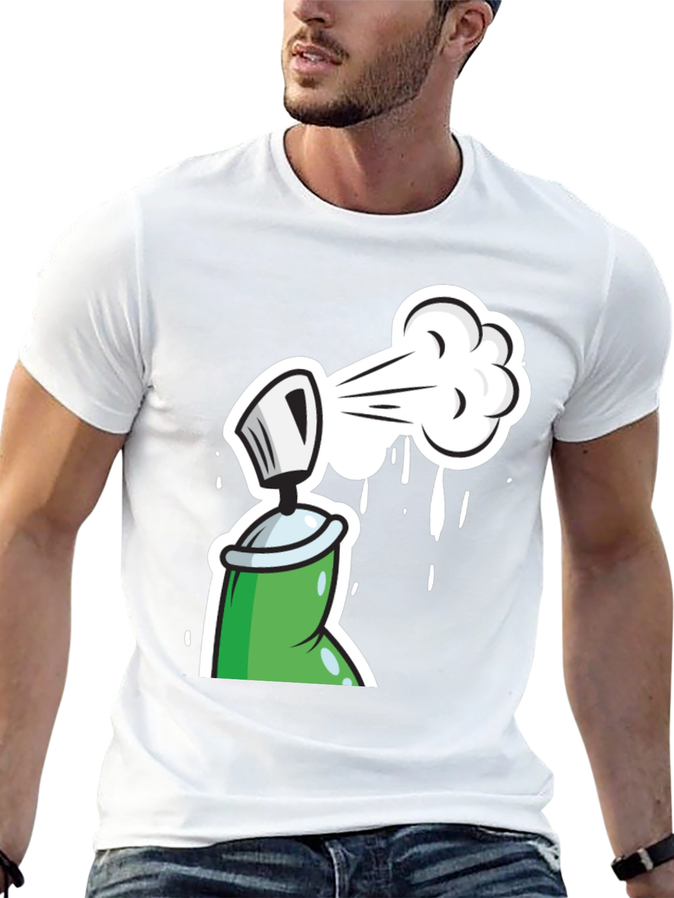 Spray Paint Graphic Tee - Fun & Creative Design