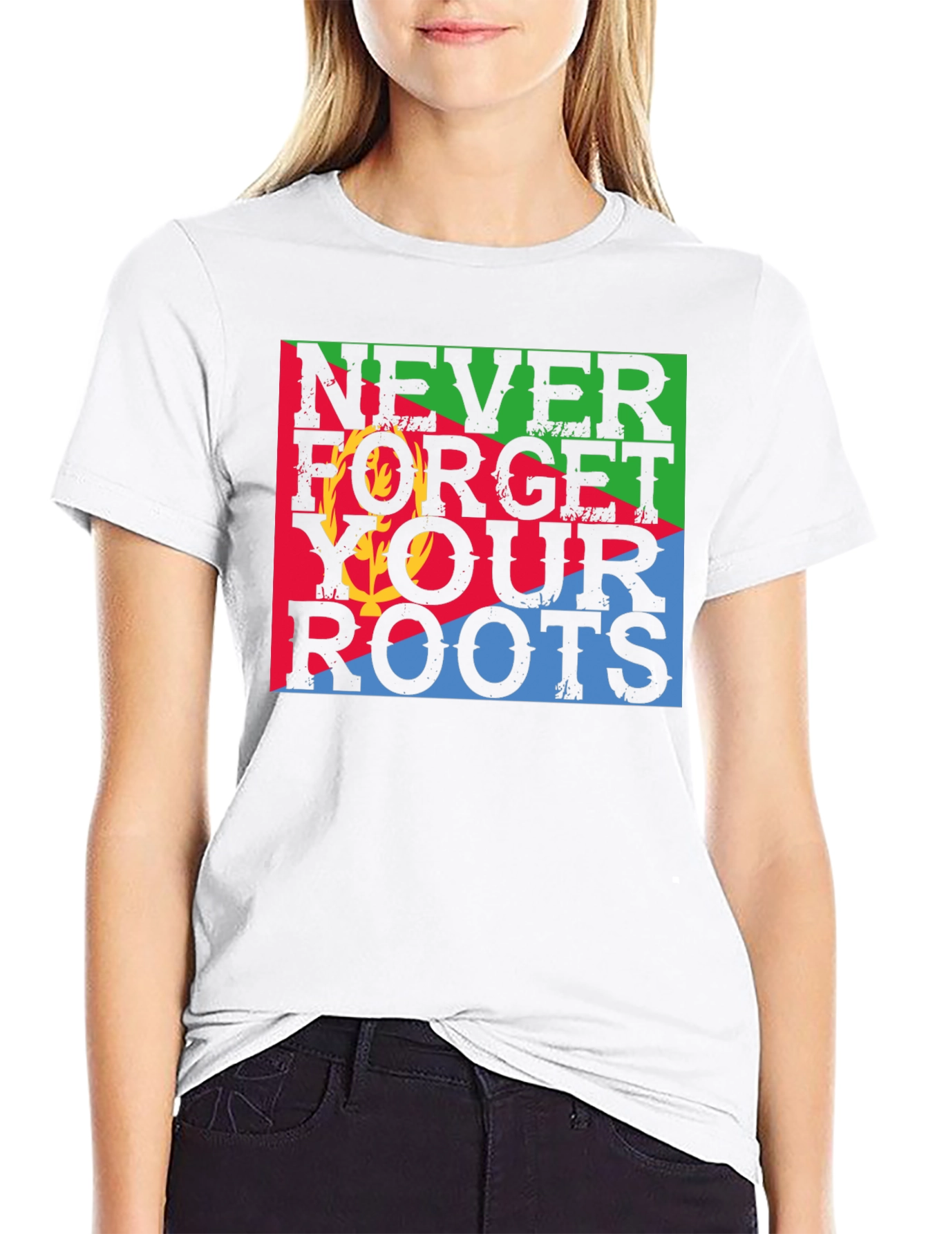 Never Forget Your Roots Eritrea Flag T-Shirt