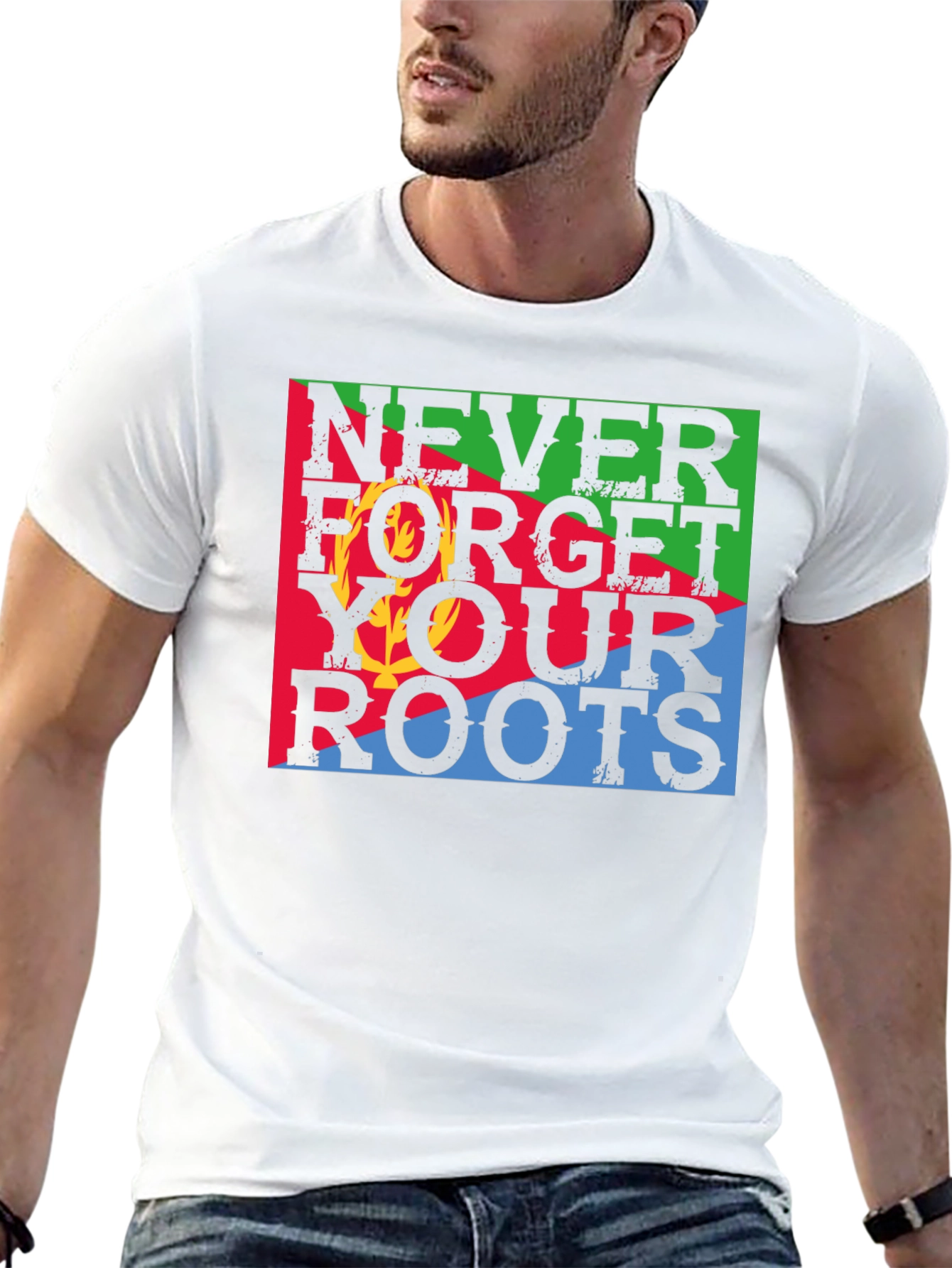 Never Forget Your Roots Eritrea Flag T-Shirt