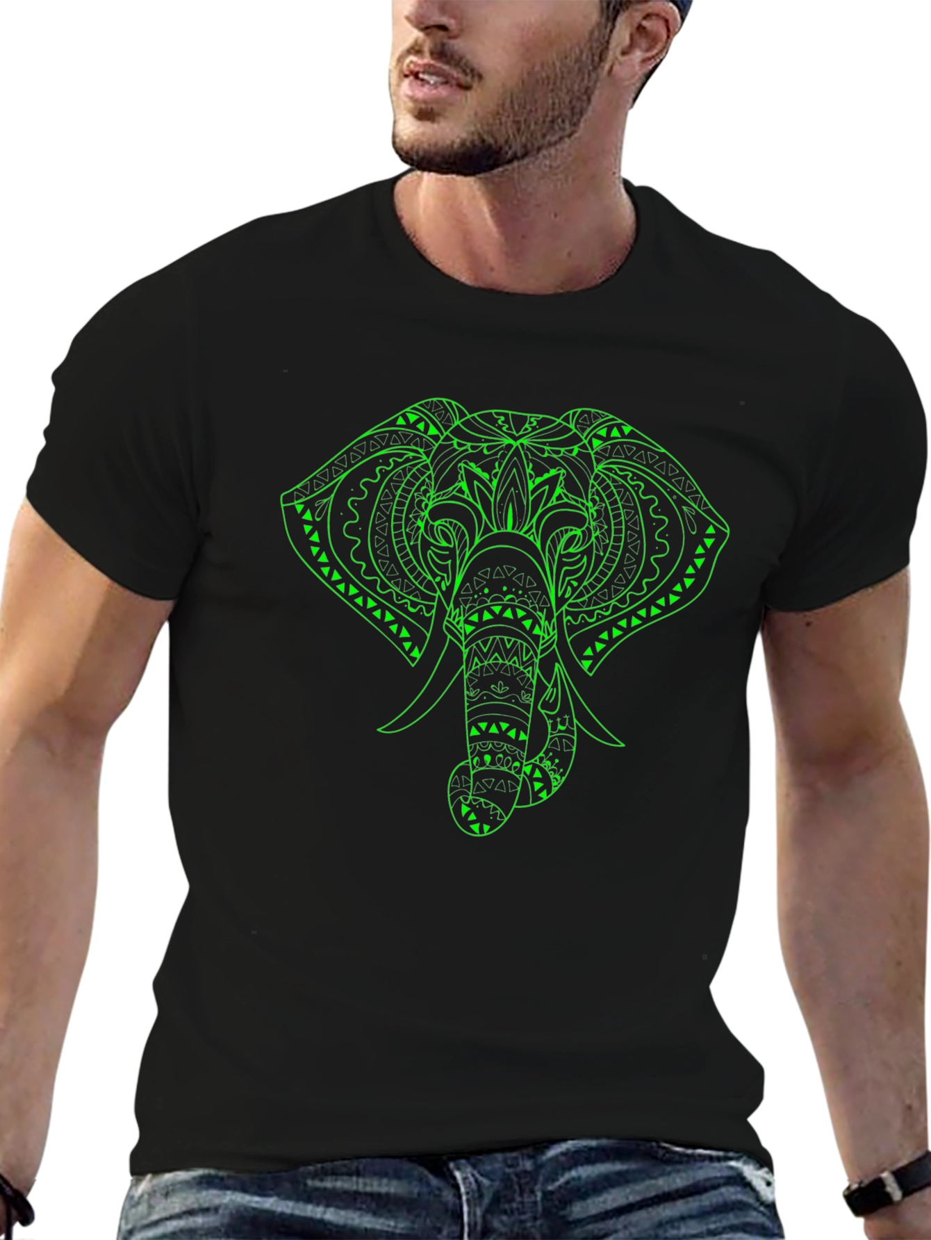 Geometric Elephant Graphic Tee