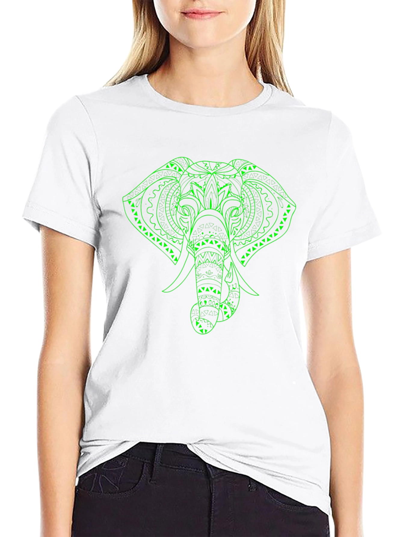 Geometric Elephant Graphic Tee