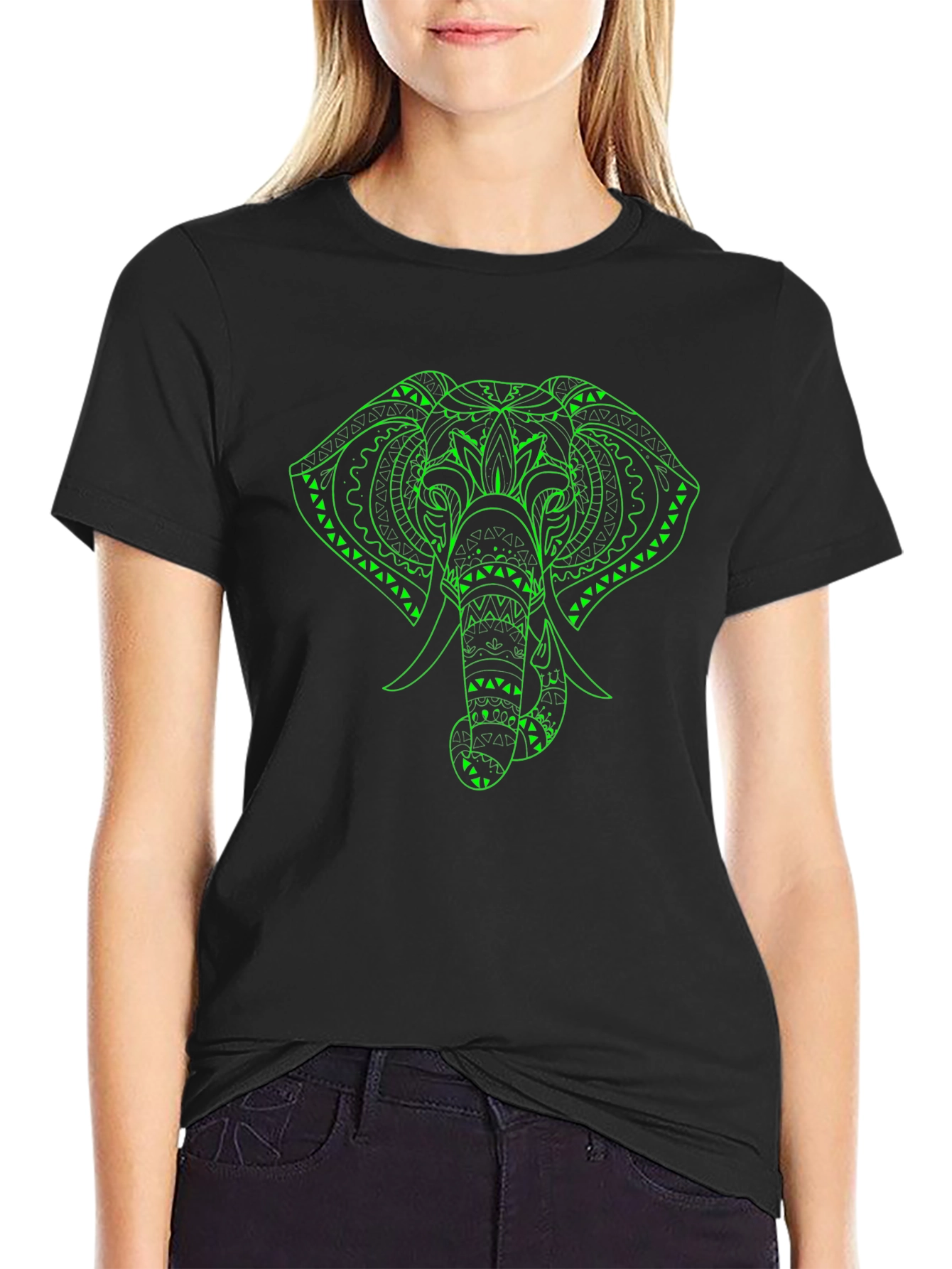 Geometric Elephant Graphic Tee