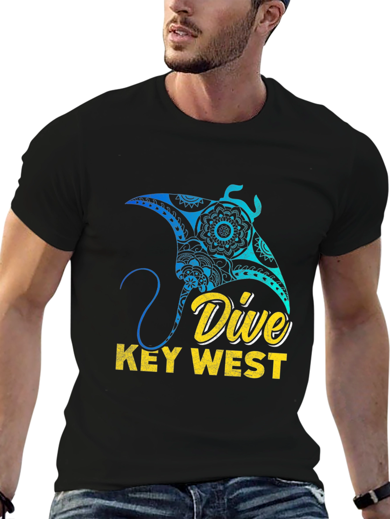 Dive Key West Graphic Tee - Manta Ray Design