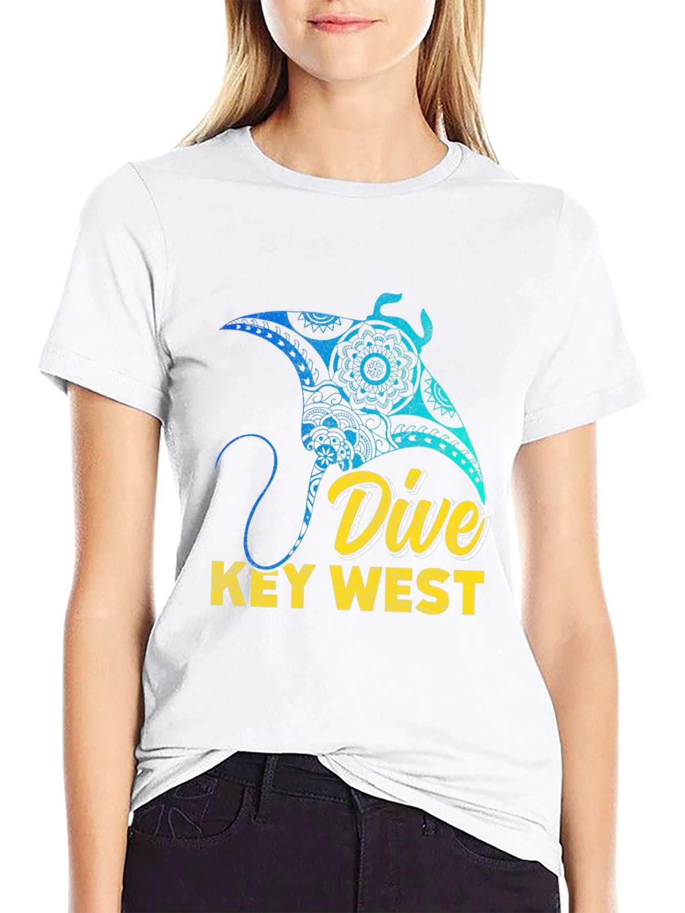 Dive Key West Graphic Tee - Manta Ray Design