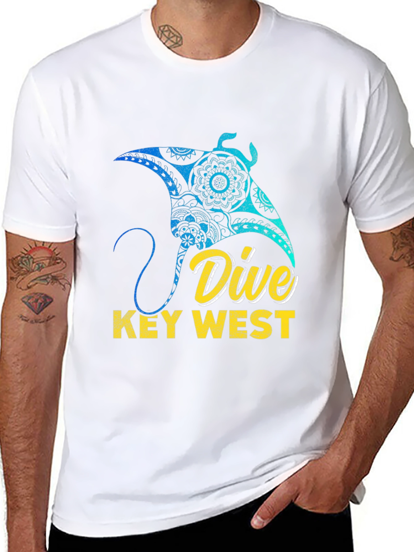 Dive Key West Graphic Tee - Manta Ray Design