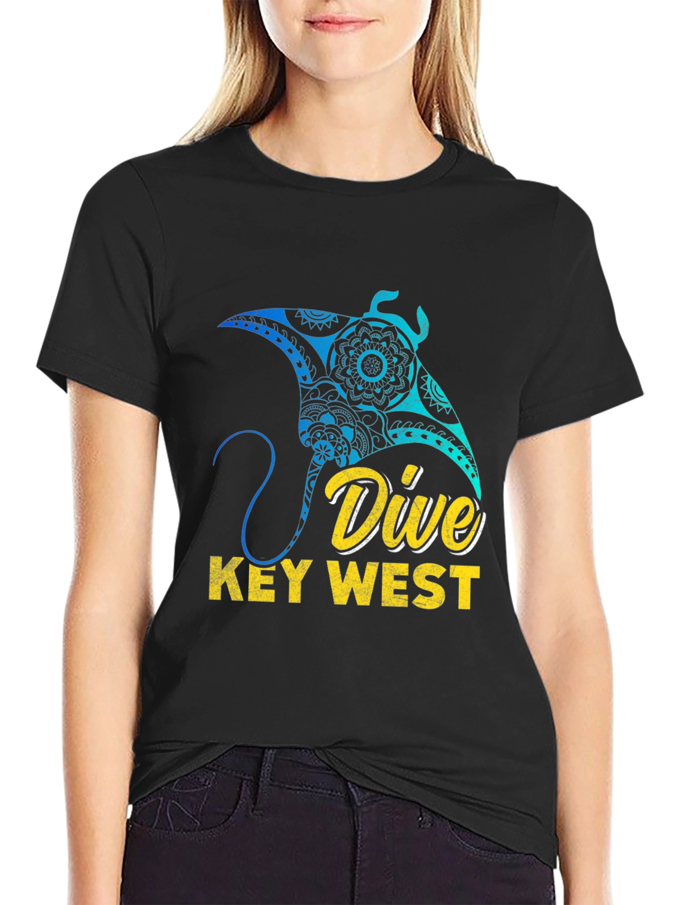 Dive Key West Graphic Tee - Manta Ray Design