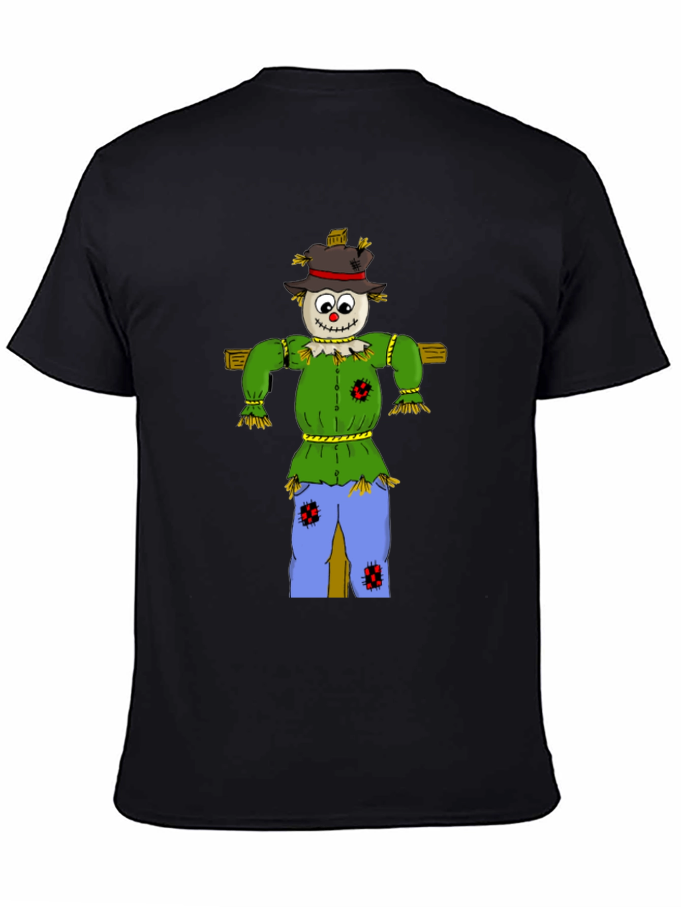 Scarecrow Graphic Tee - Black Cotton T-Shirt