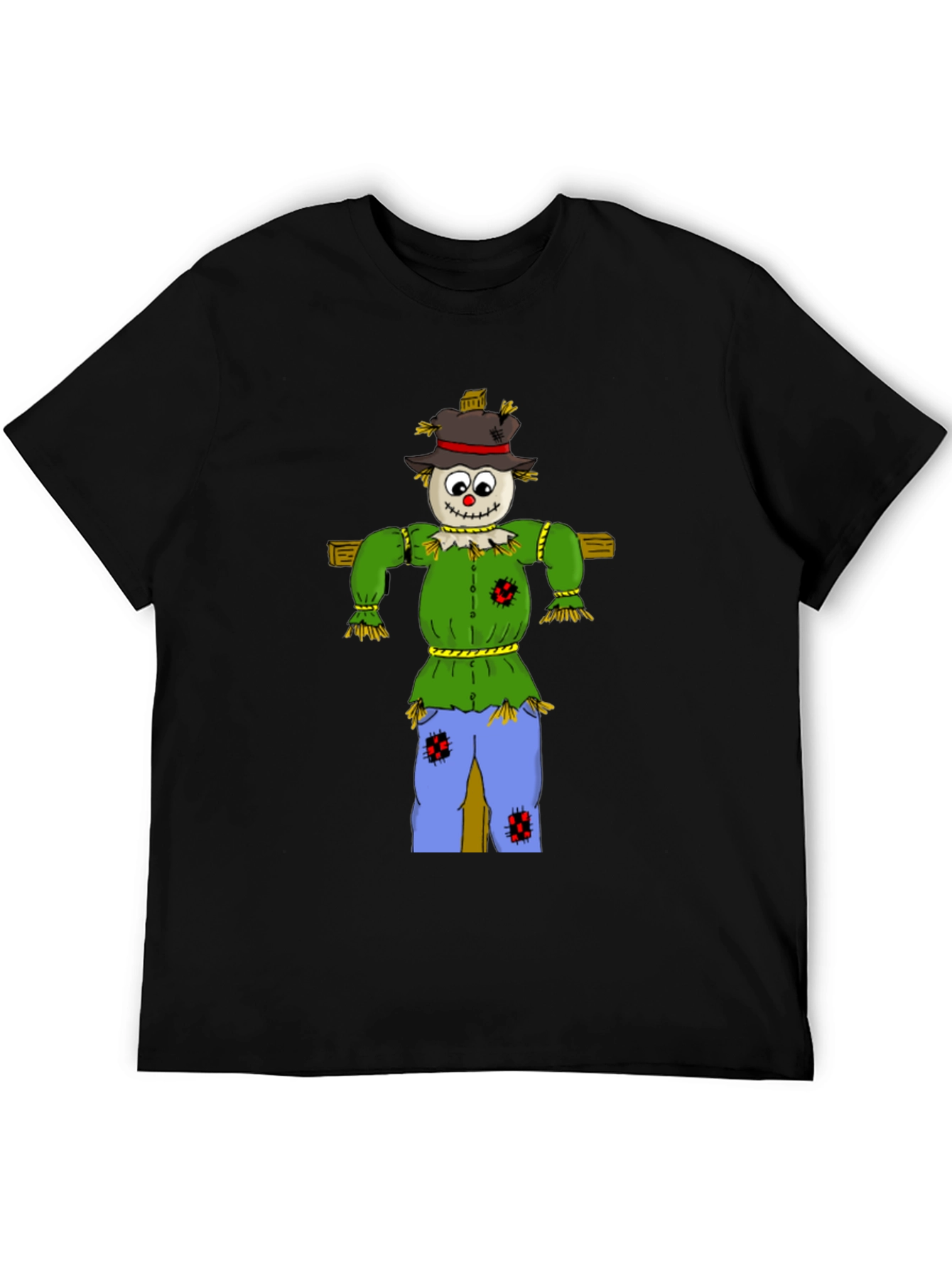 Scarecrow Graphic Tee - Black Cotton T-Shirt