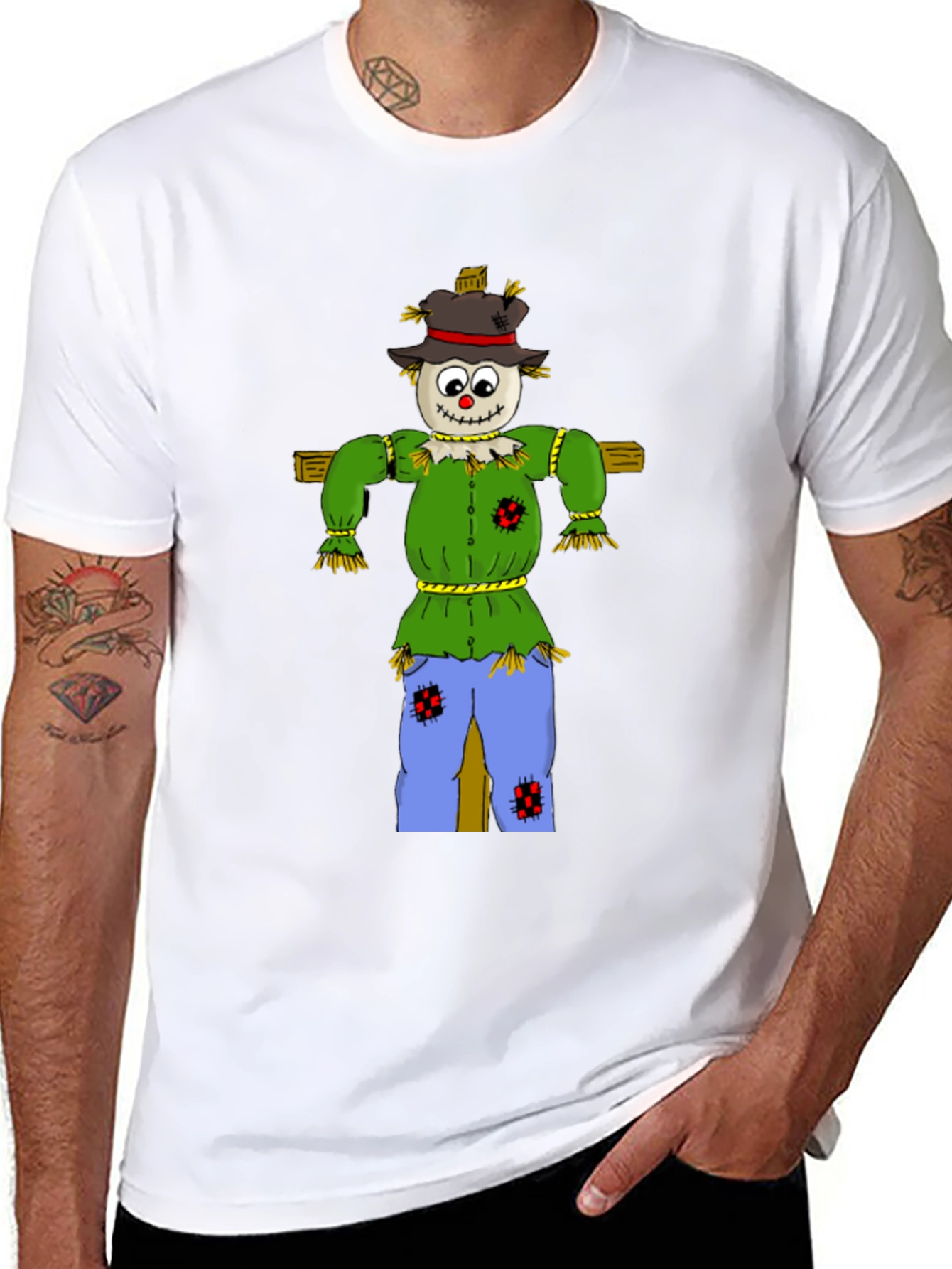Scarecrow Graphic Tee - Black Cotton T-Shirt