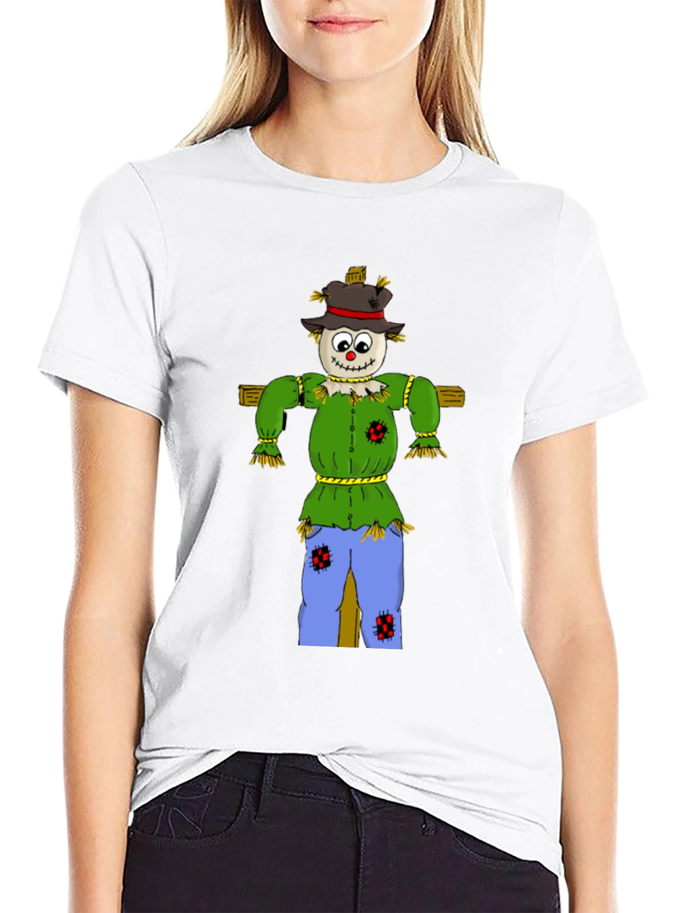 Scarecrow Graphic Tee - Black Cotton T-Shirt