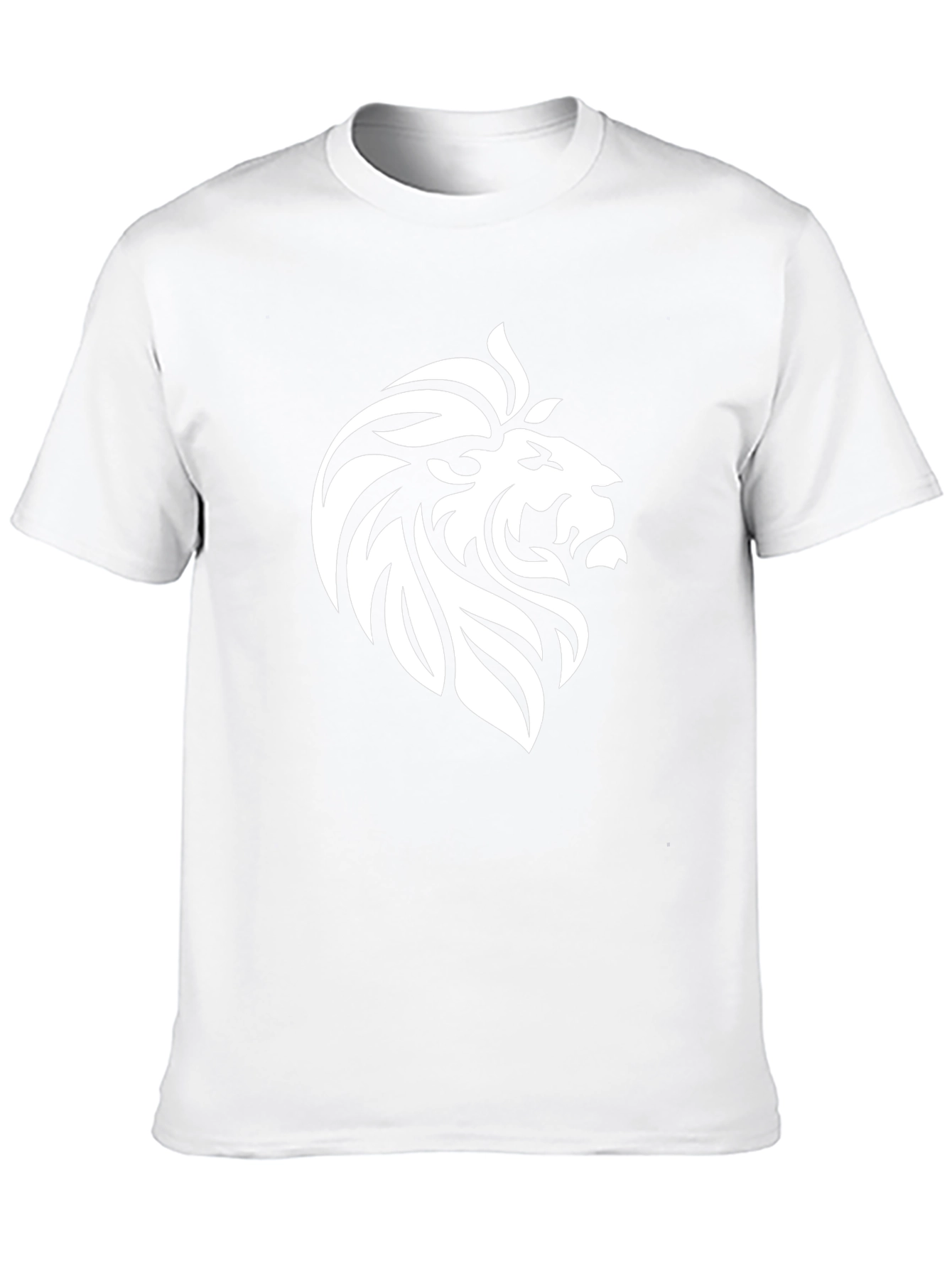 Lion Head Graphic Tee - Black Cotton Comfort