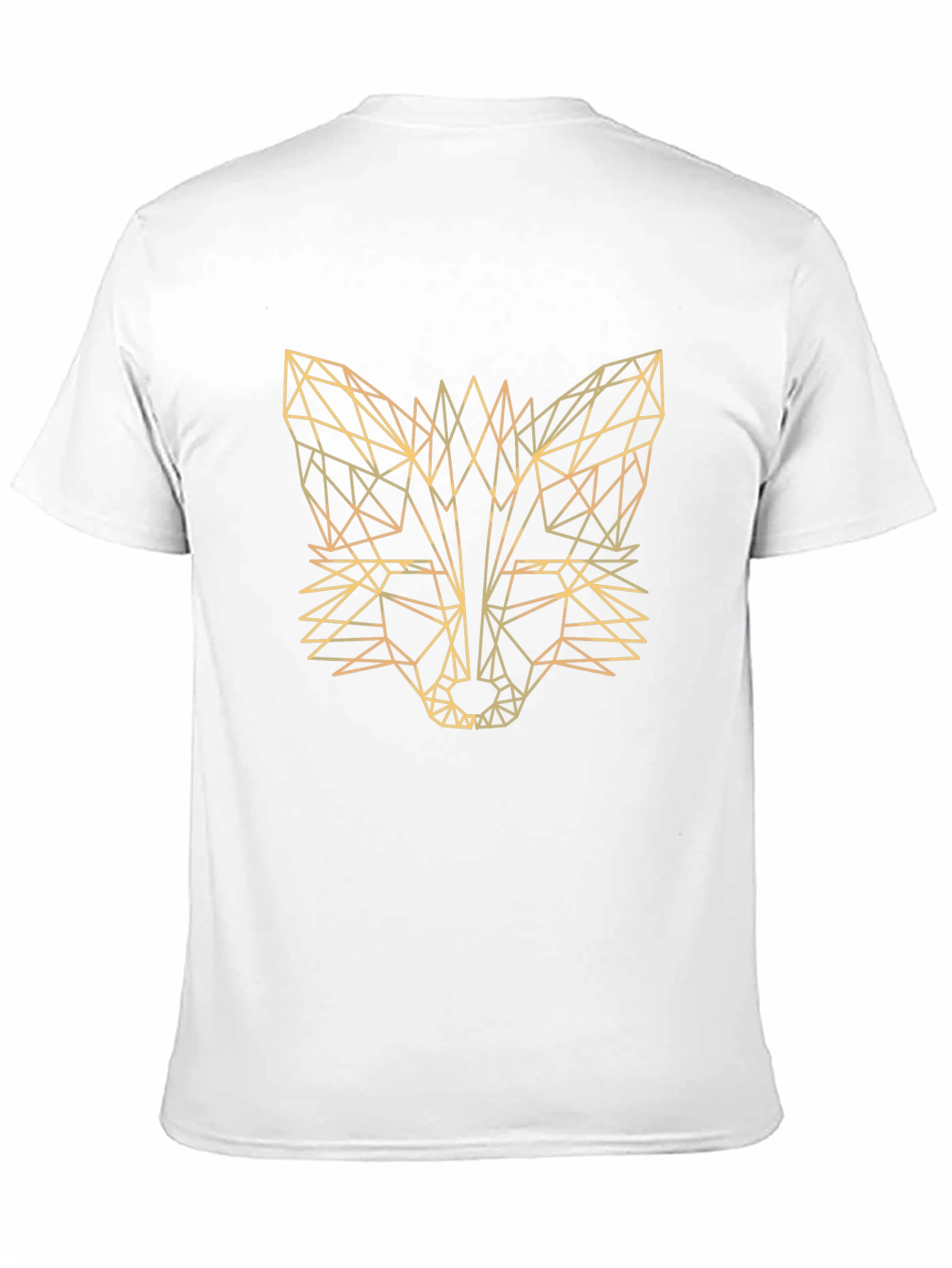 Geometric Fox Graphic Tee - Stylish Mens Black T-Shirt