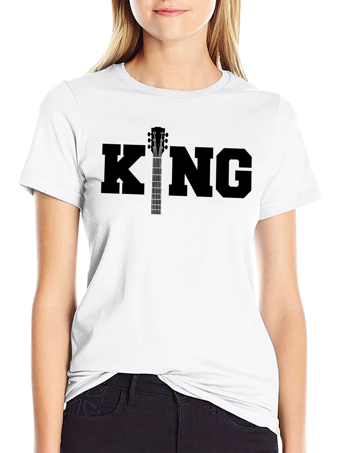 King Guitar Graphic T-Shirt - Black