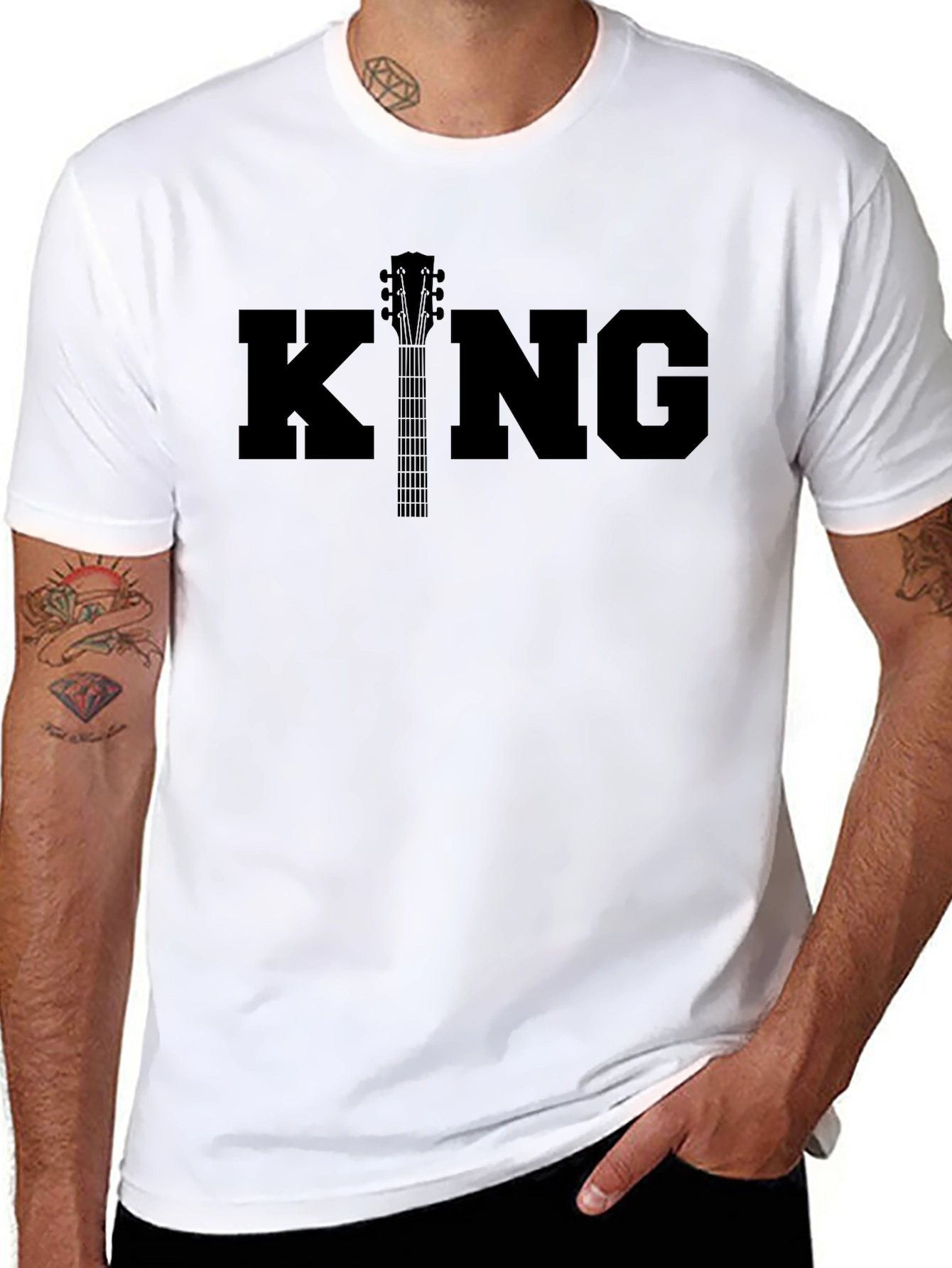 King Guitar Graphic T-Shirt - Black