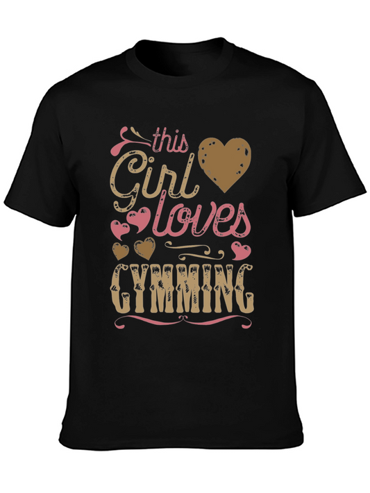 Girl Loves Gymming Graphic T-Shirt