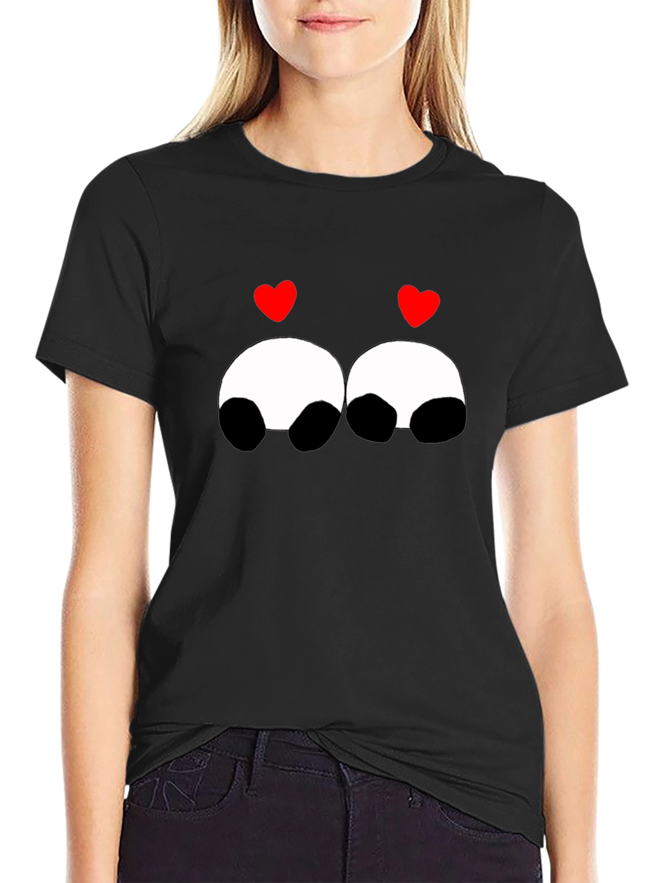 Cute Panda Love Graphic Tee