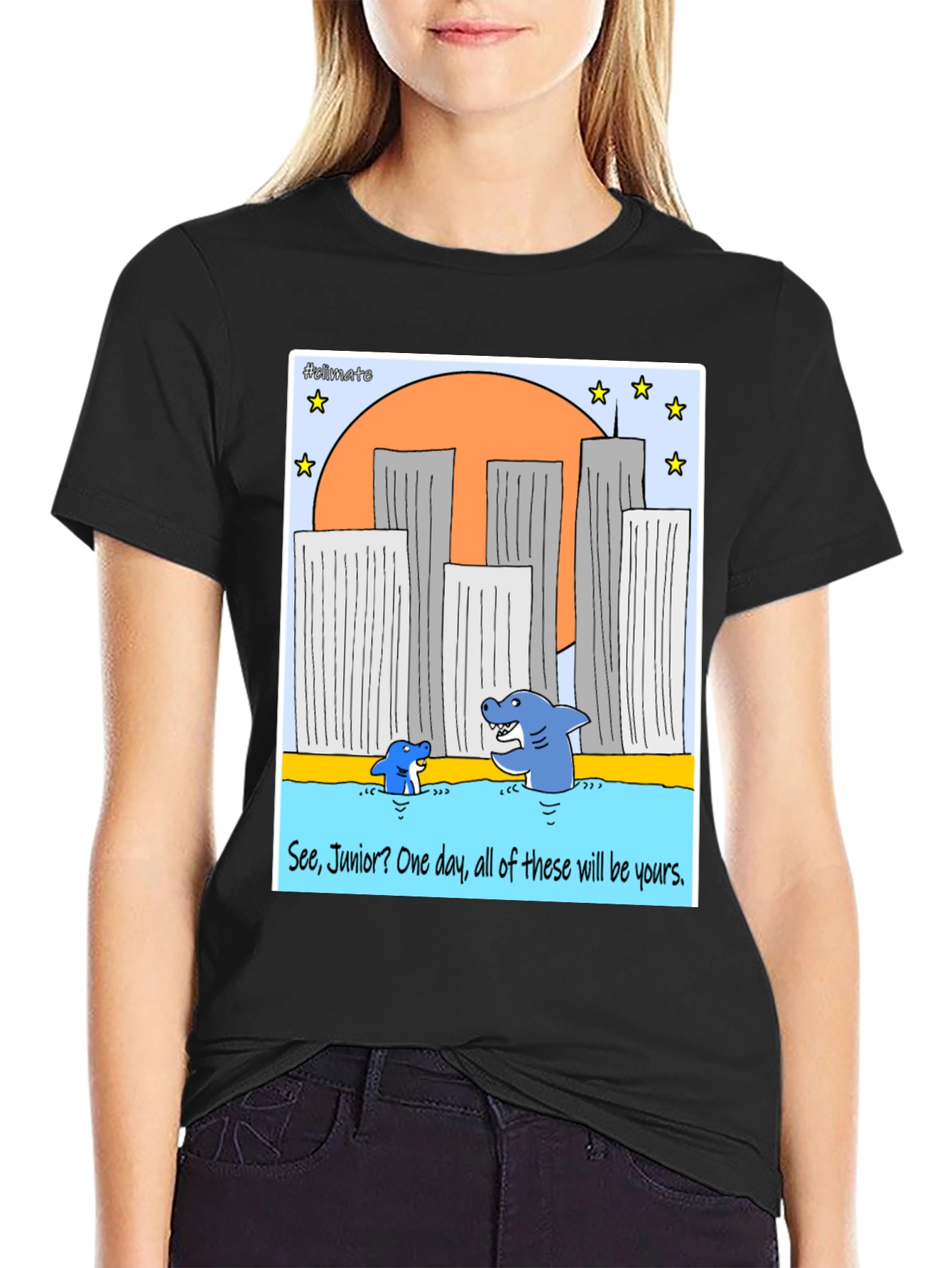 Shark Twin Towers T-Shirt