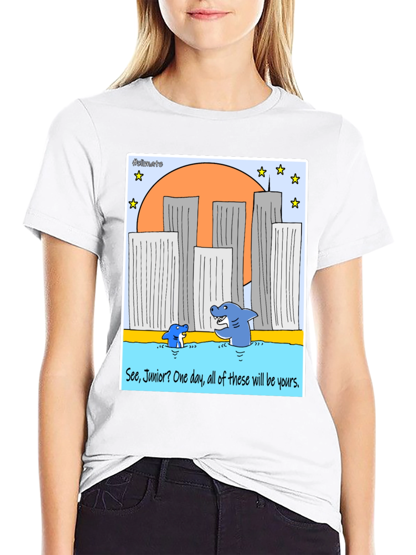 Shark Twin Towers T-Shirt