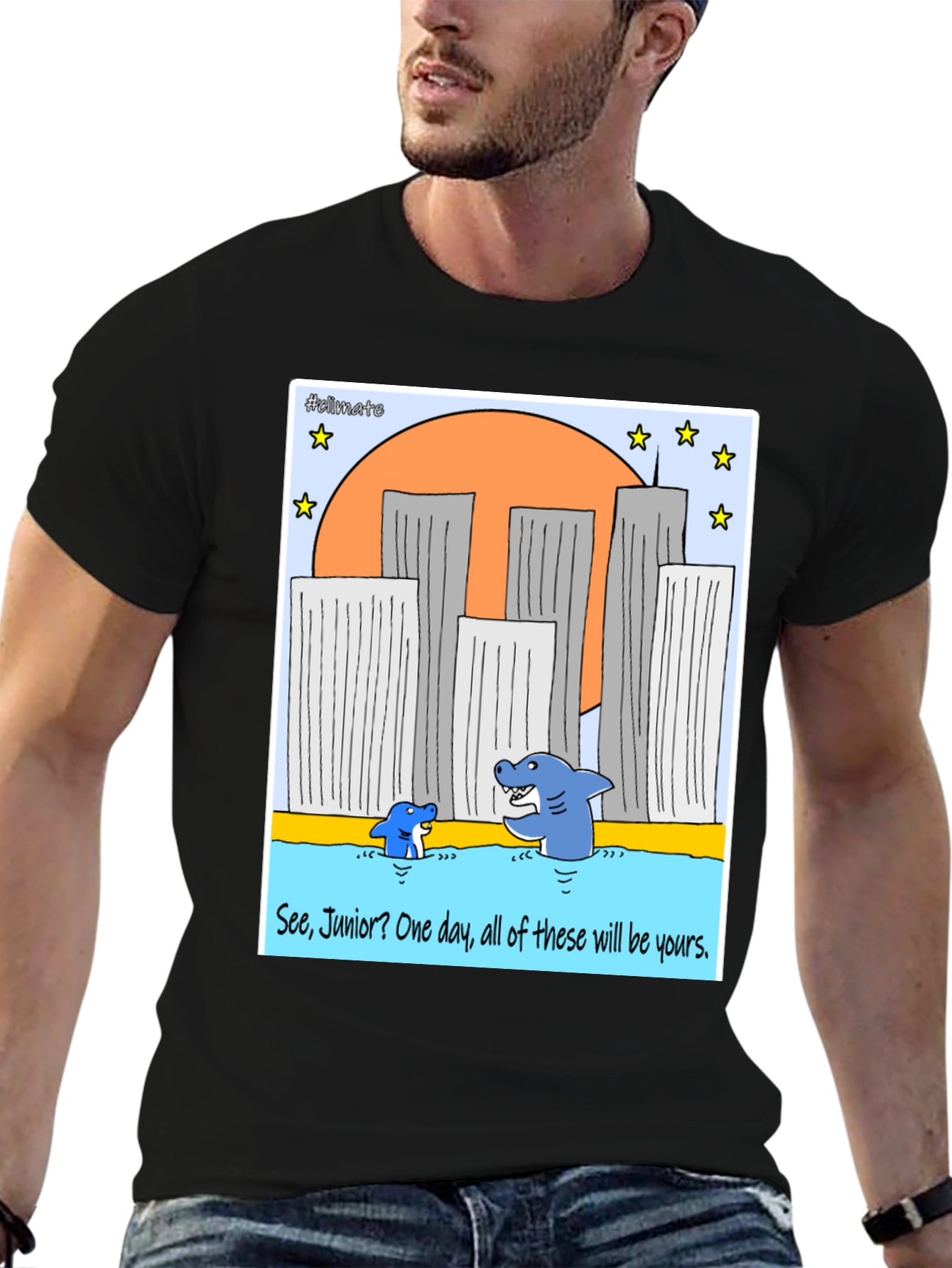 Shark Twin Towers T-Shirt