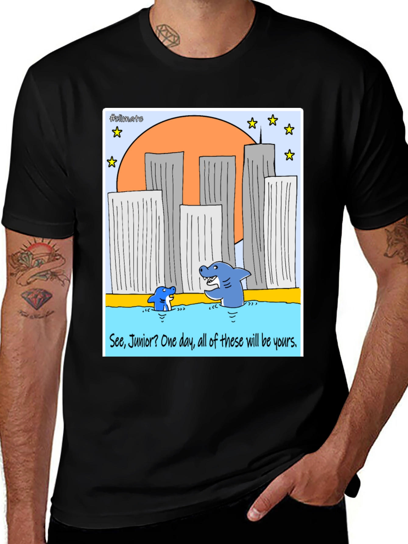 Shark Twin Towers T-Shirt