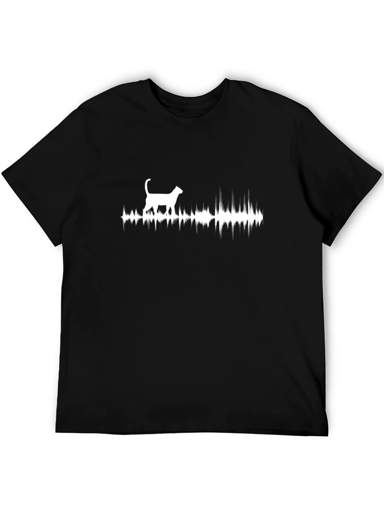 Cat Wave T-Shirt - Black Graphic Tee