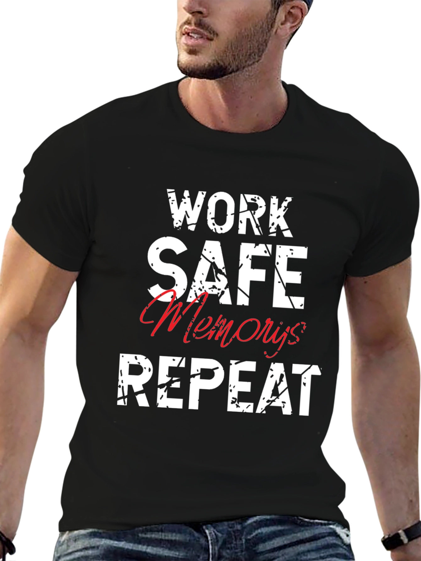 Work Safe Memories Repeat Graphic Tee
