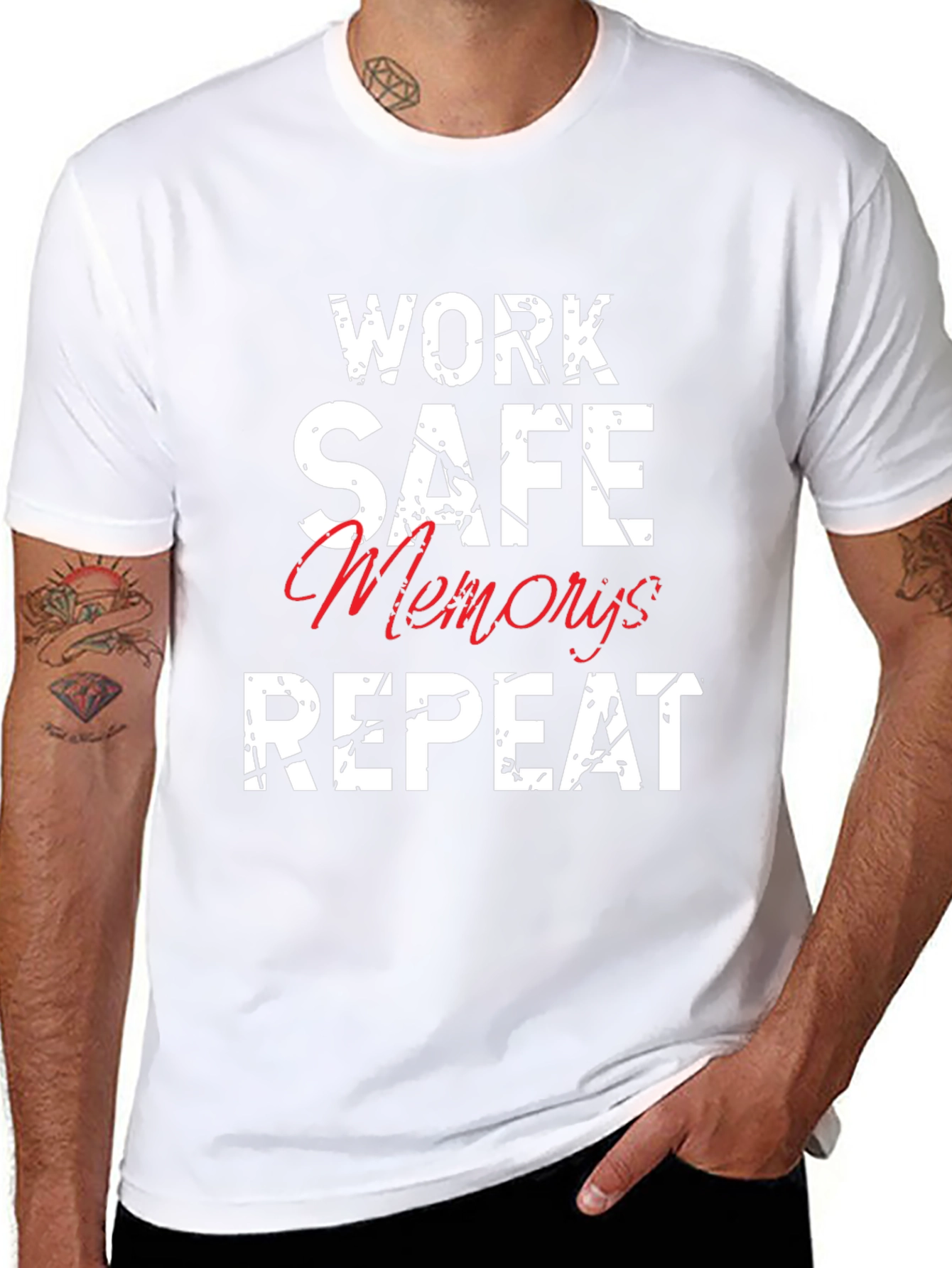 Work Safe Memories Repeat Graphic Tee