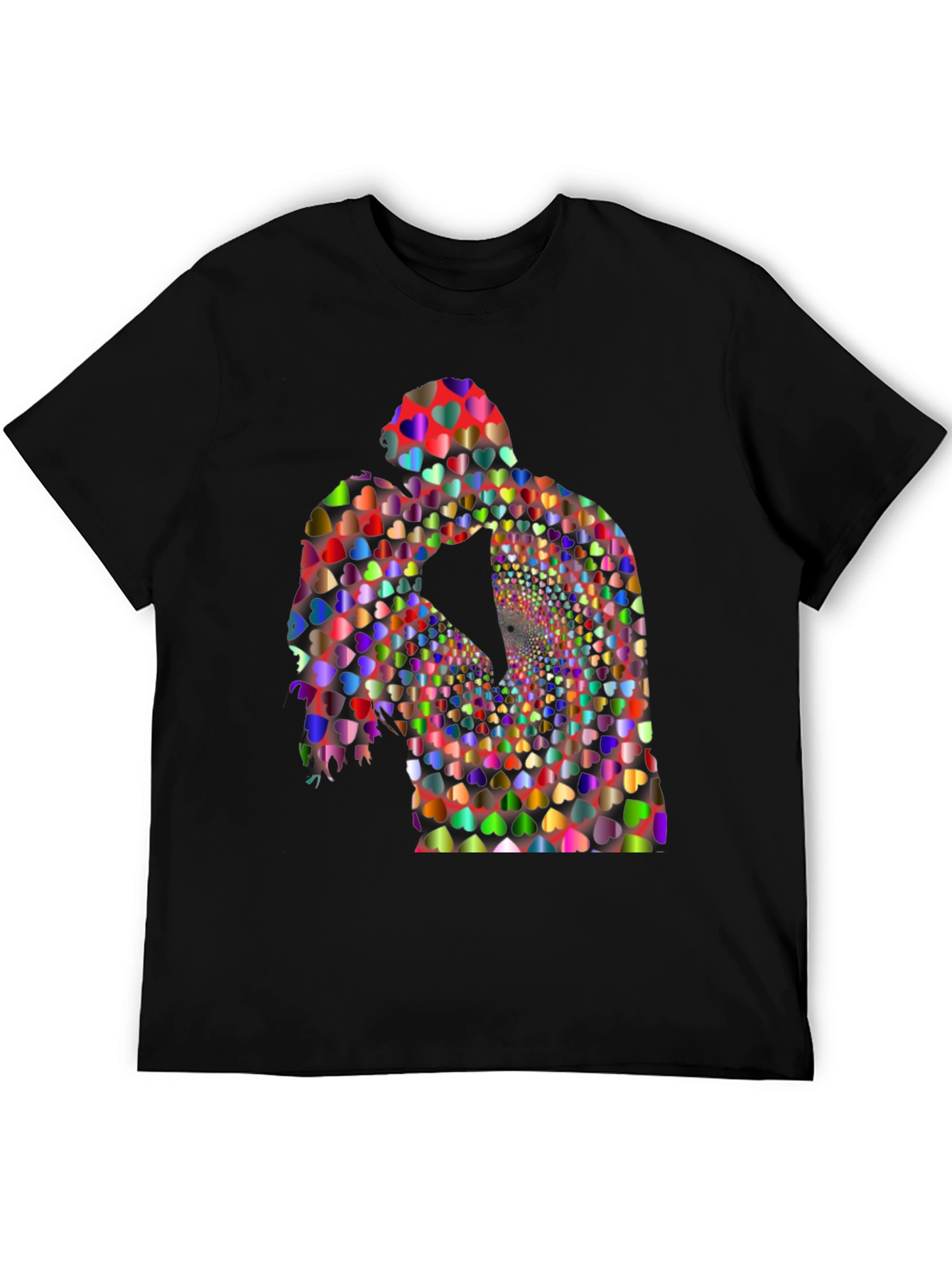Heart Couple Graphic Tee - Modern Love Shirt
