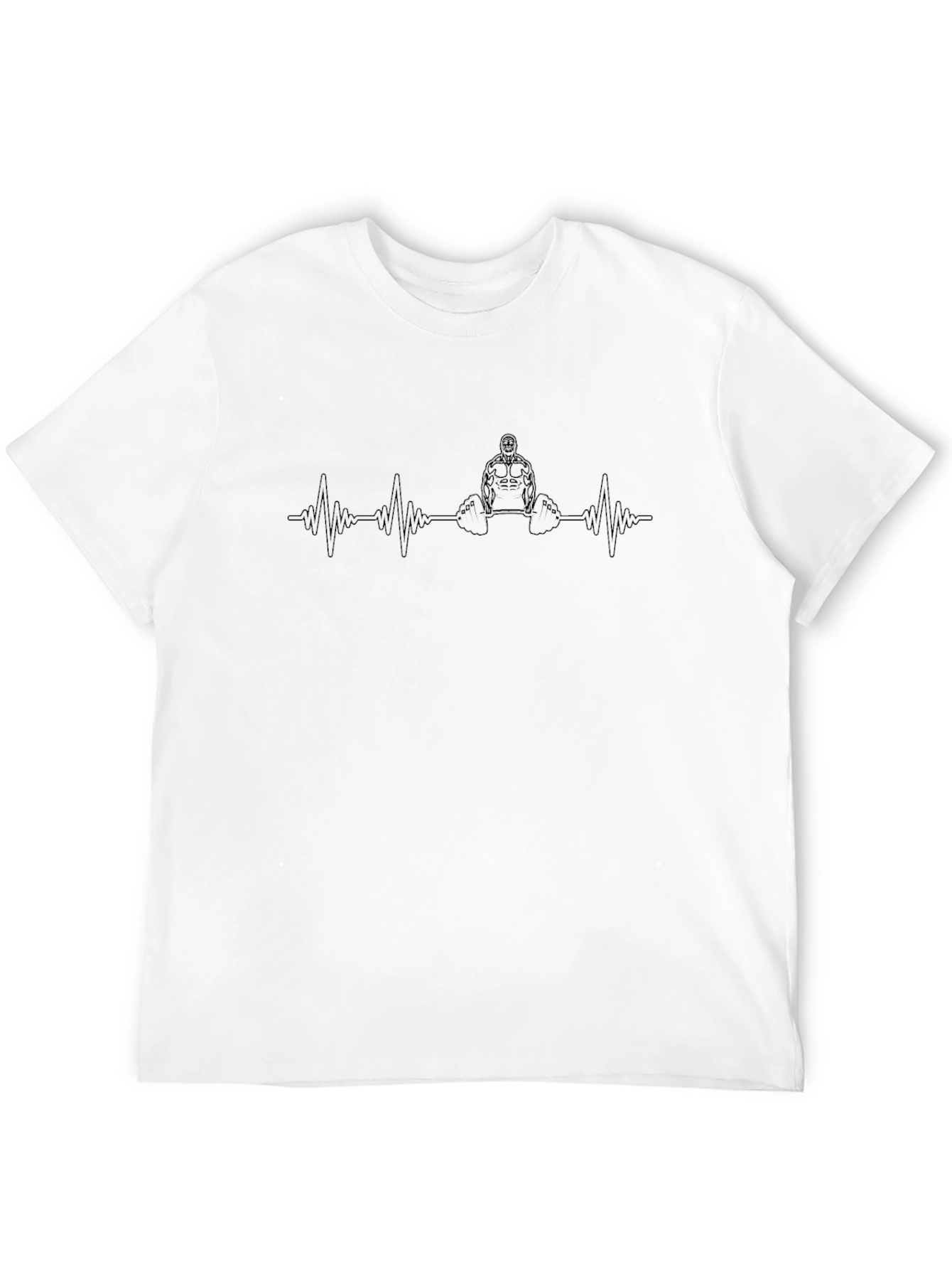 Weightlifting Heartbeat Black T-Shirt