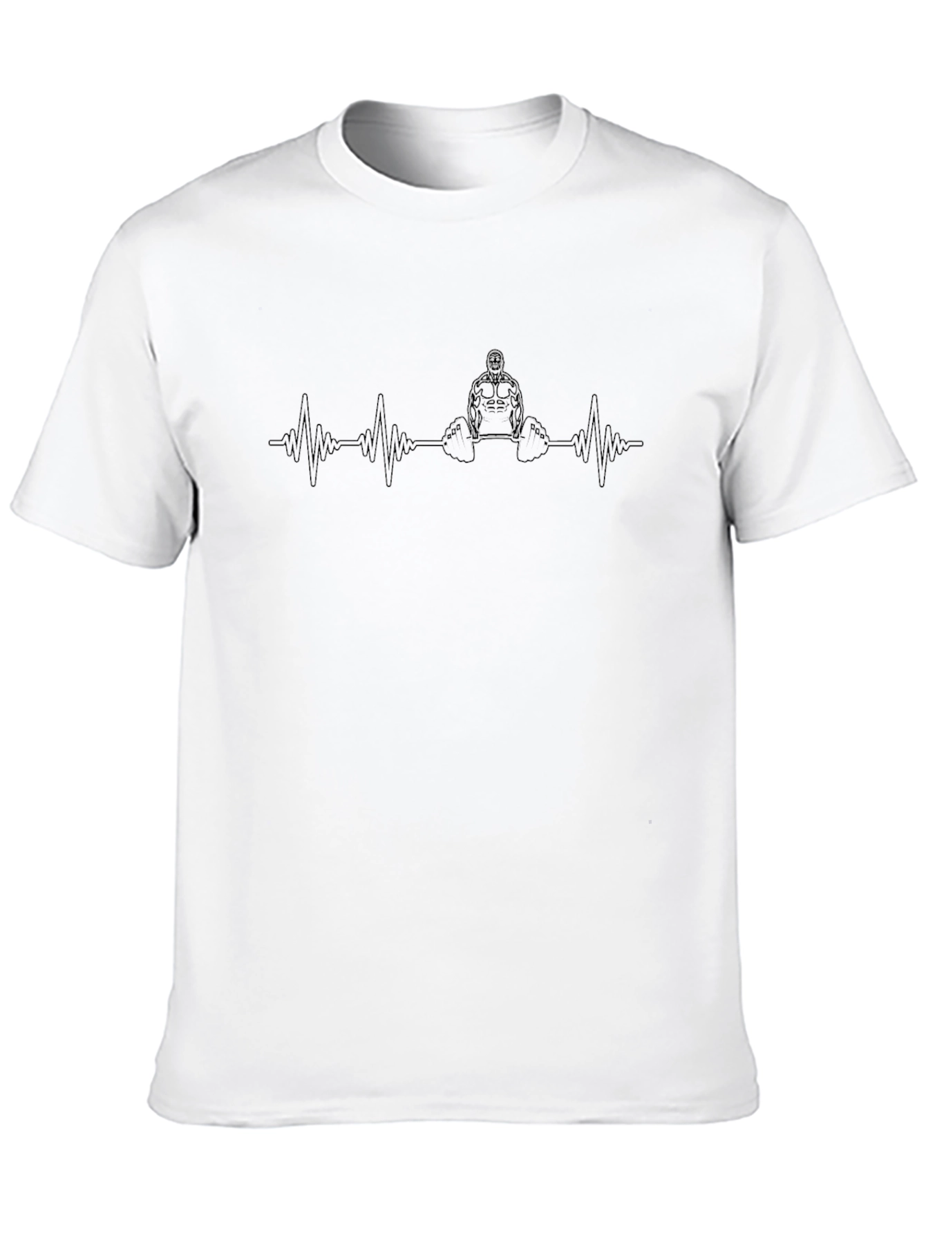 Weightlifting Heartbeat Black T-Shirt