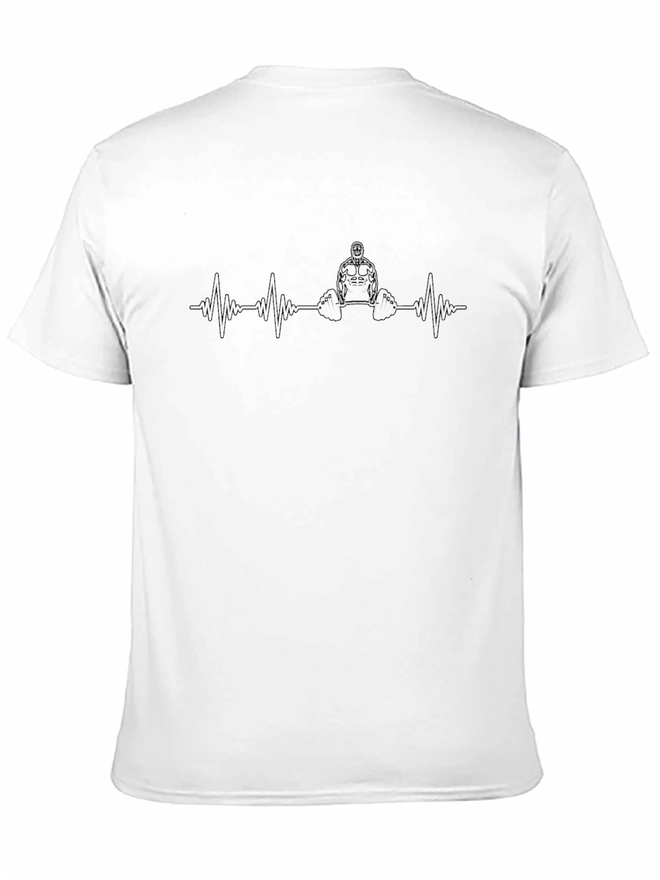 Weightlifting Heartbeat Black T-Shirt