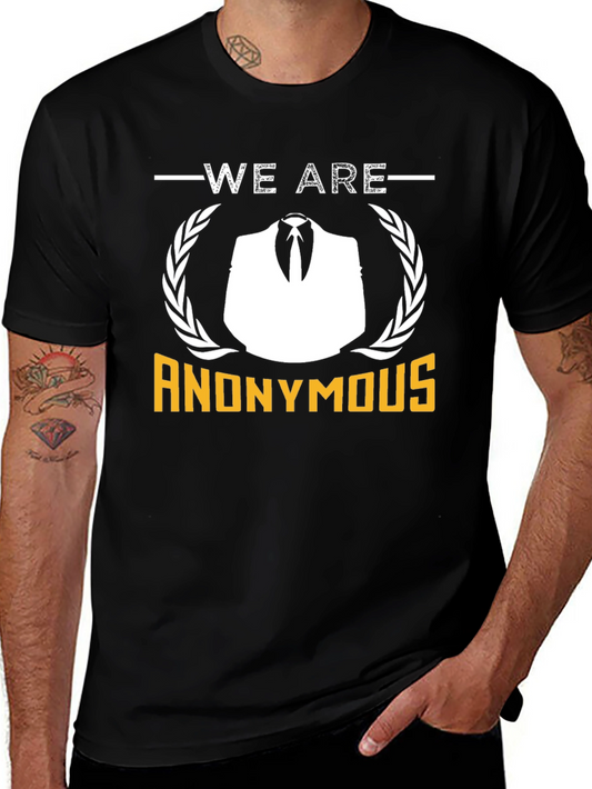 Anonymous Graphic T-Shirt - Black Crew Neck Tee