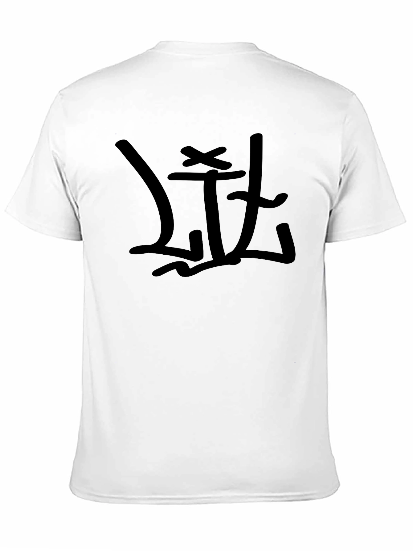 Edgy Graffiti Style Graphic Tee - Black