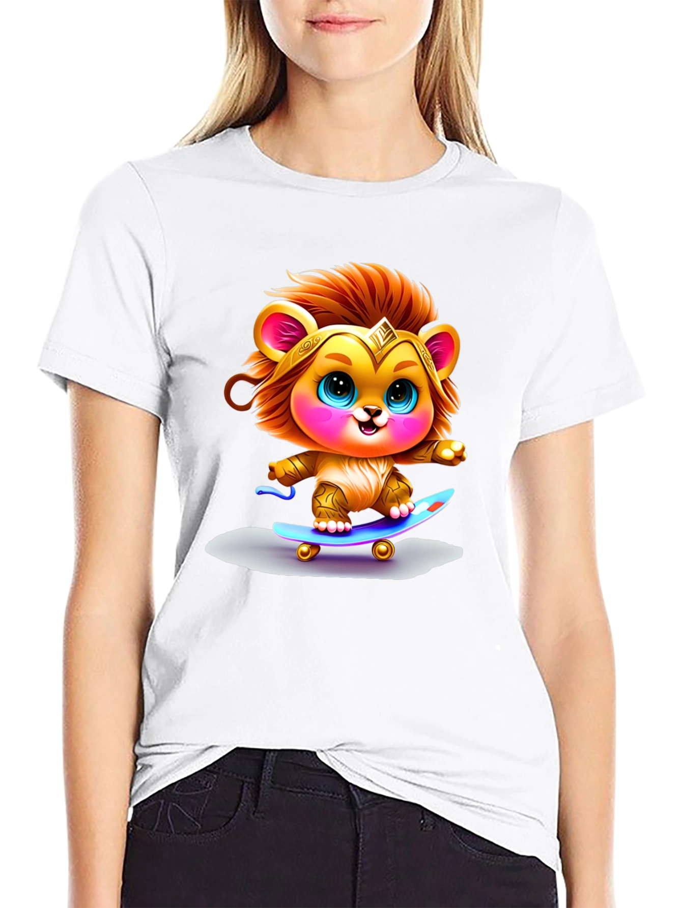 Lion Cub Skateboarder Graphic Tee