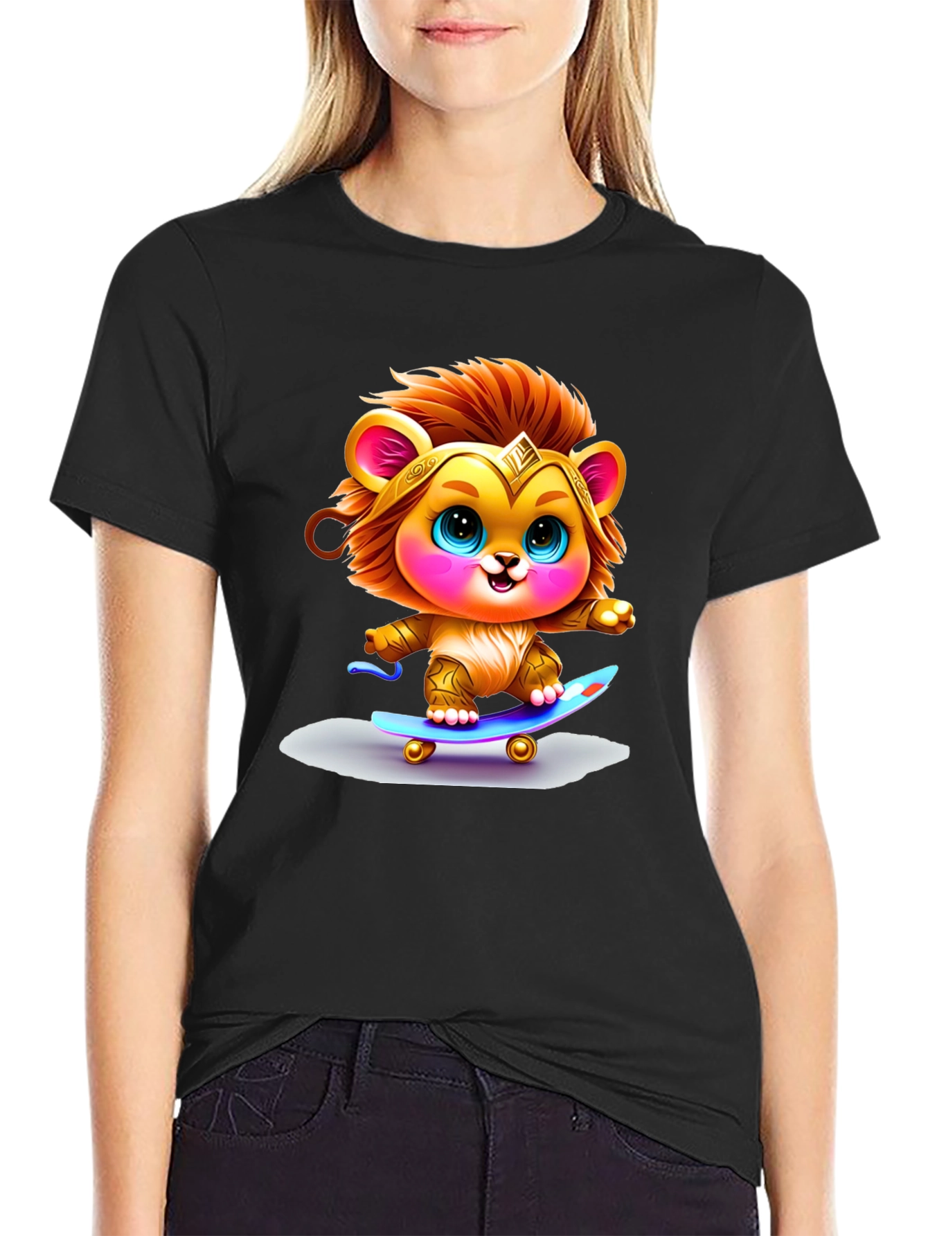 Lion Cub Skateboarder Graphic Tee