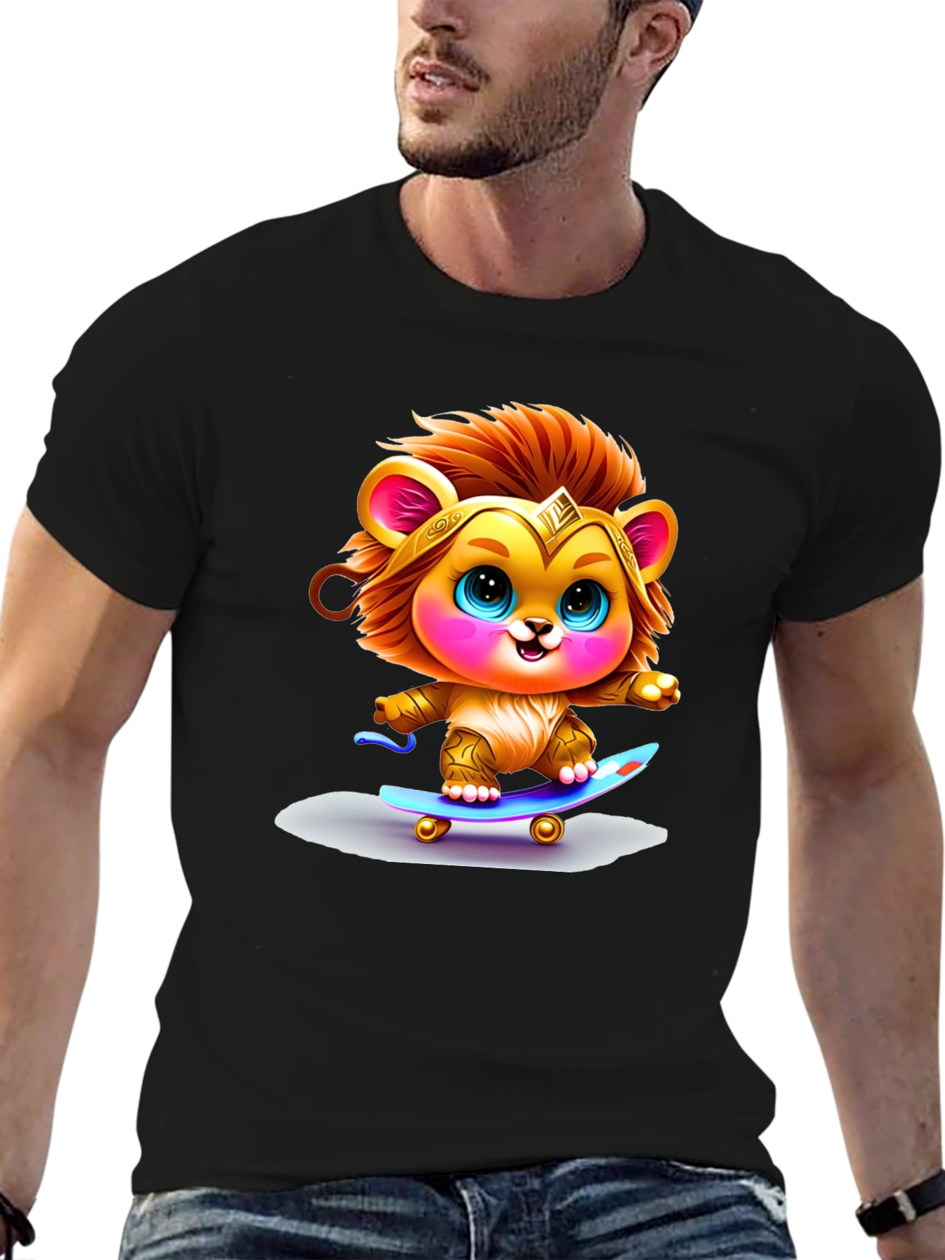 Lion Cub Skateboarder Graphic Tee