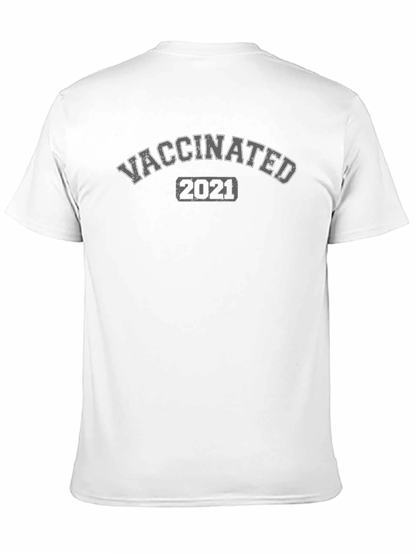 Vaccinated 2021 Graphic Tee - Black Crew Neck T-Shirt
