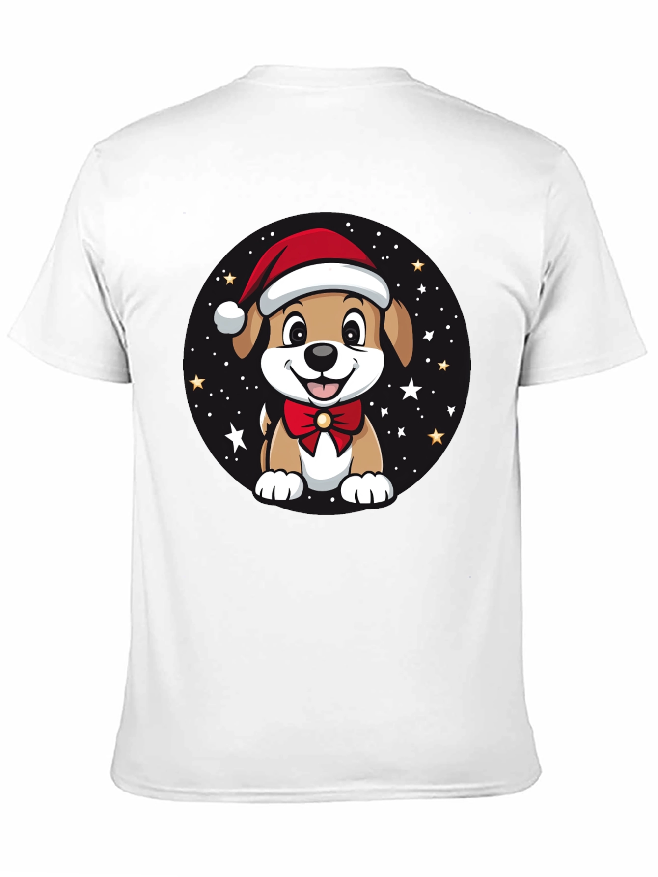 Festive Holiday Puppy Graphic T-Shirt