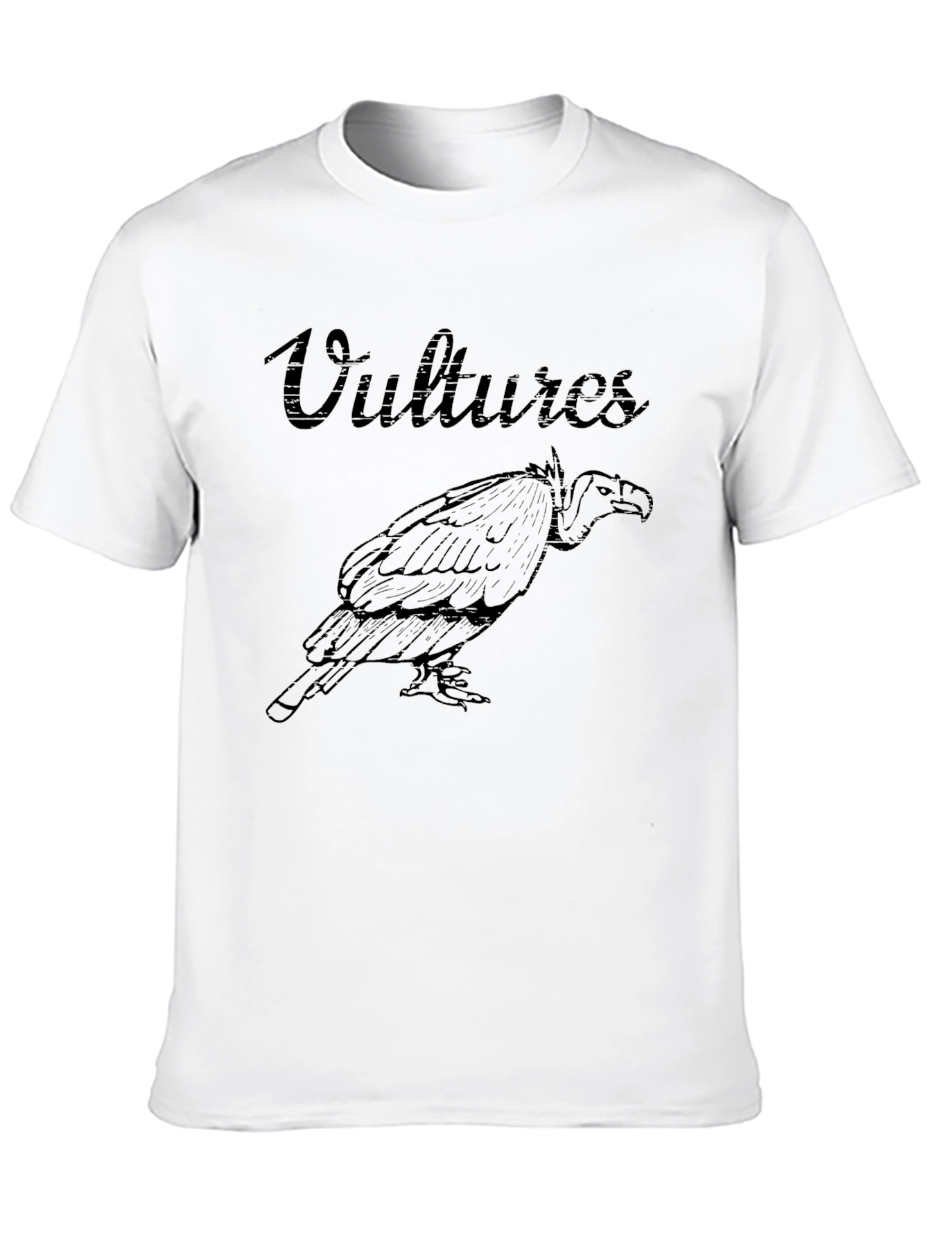 Vultures Graphic Print Black T-Shirt